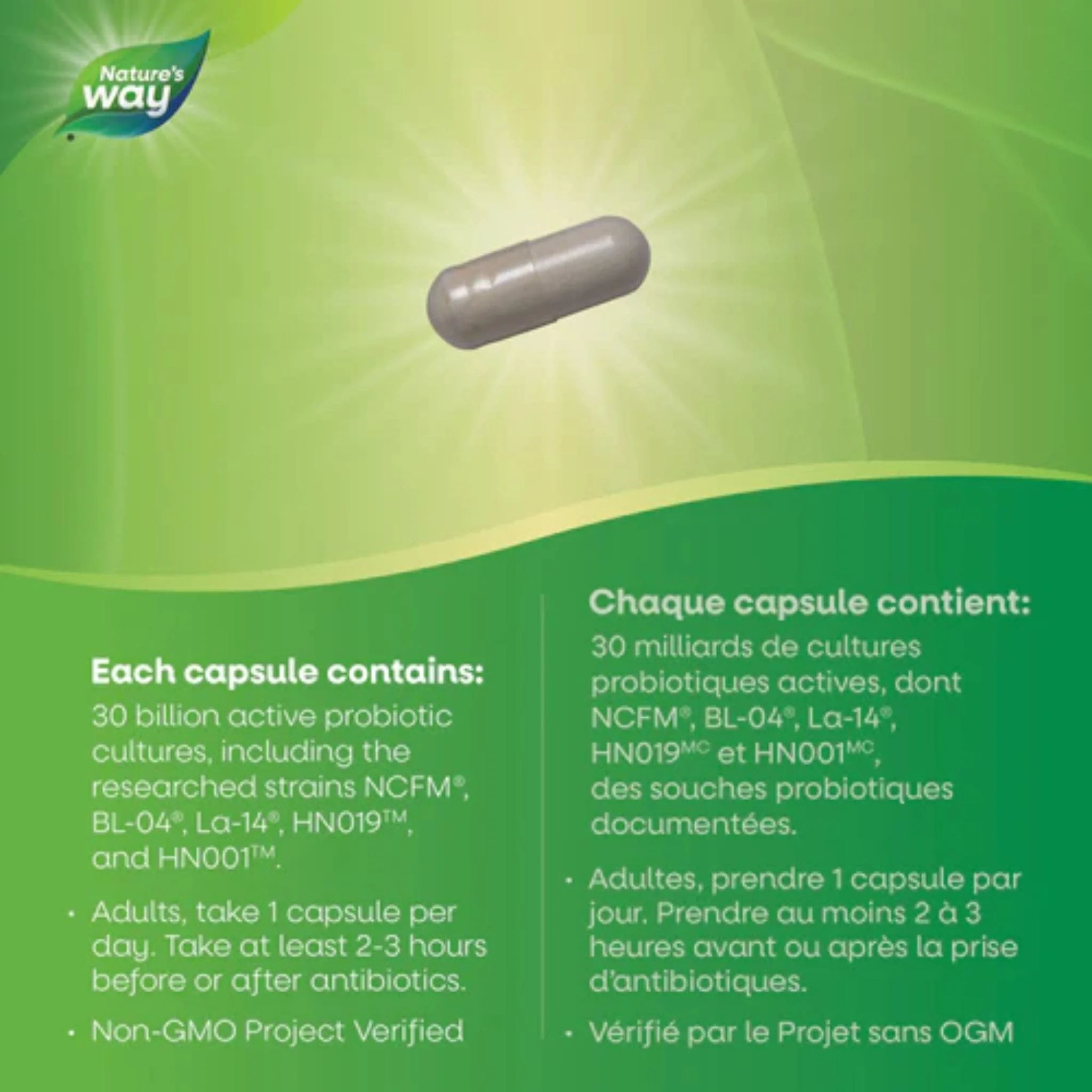 Nature's Way Primadophilus Fortify, Women's Probiotics, 30 Billion Live Probiotics, 30 VCaps - Image 4