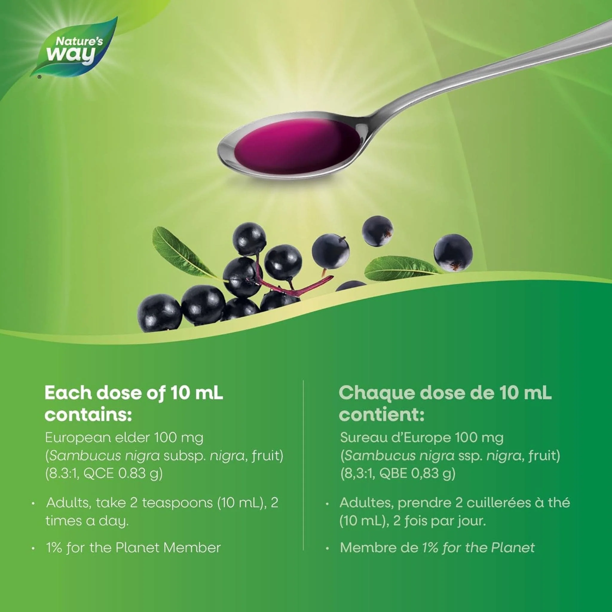 Nature's Way Sambucus Black Elderberry FluCare Syrup Original (Virologist Tested), 120ml - Image 5