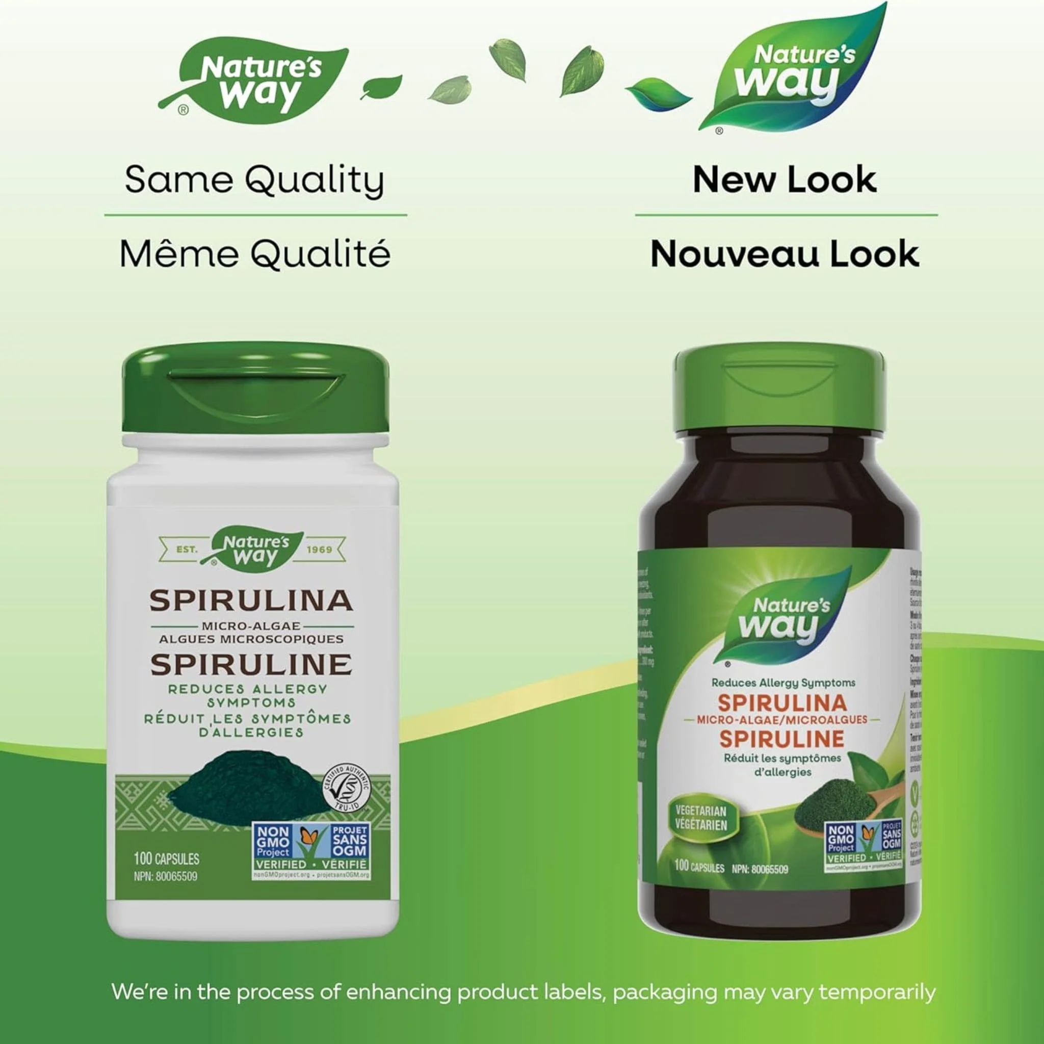Nature's Way Spirulina, 100 Vegetable Capsules - Image 2