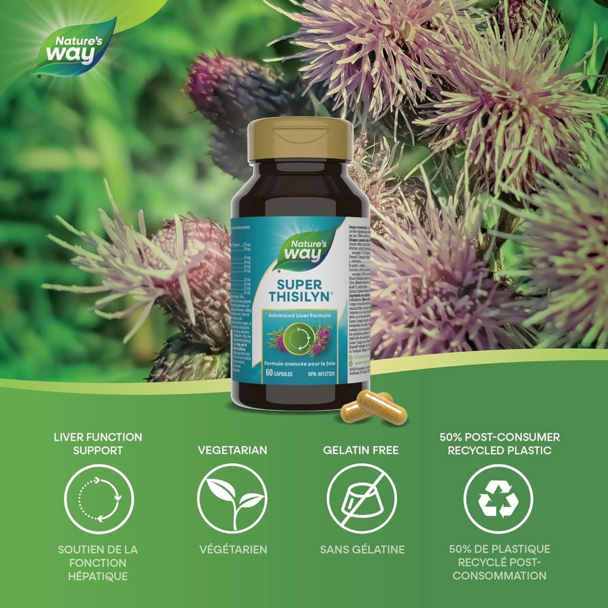 Nature's Way Super Thisilyn Advanced Liver and Gallbladder Support, 60 Vegetable Capsules - Image 3