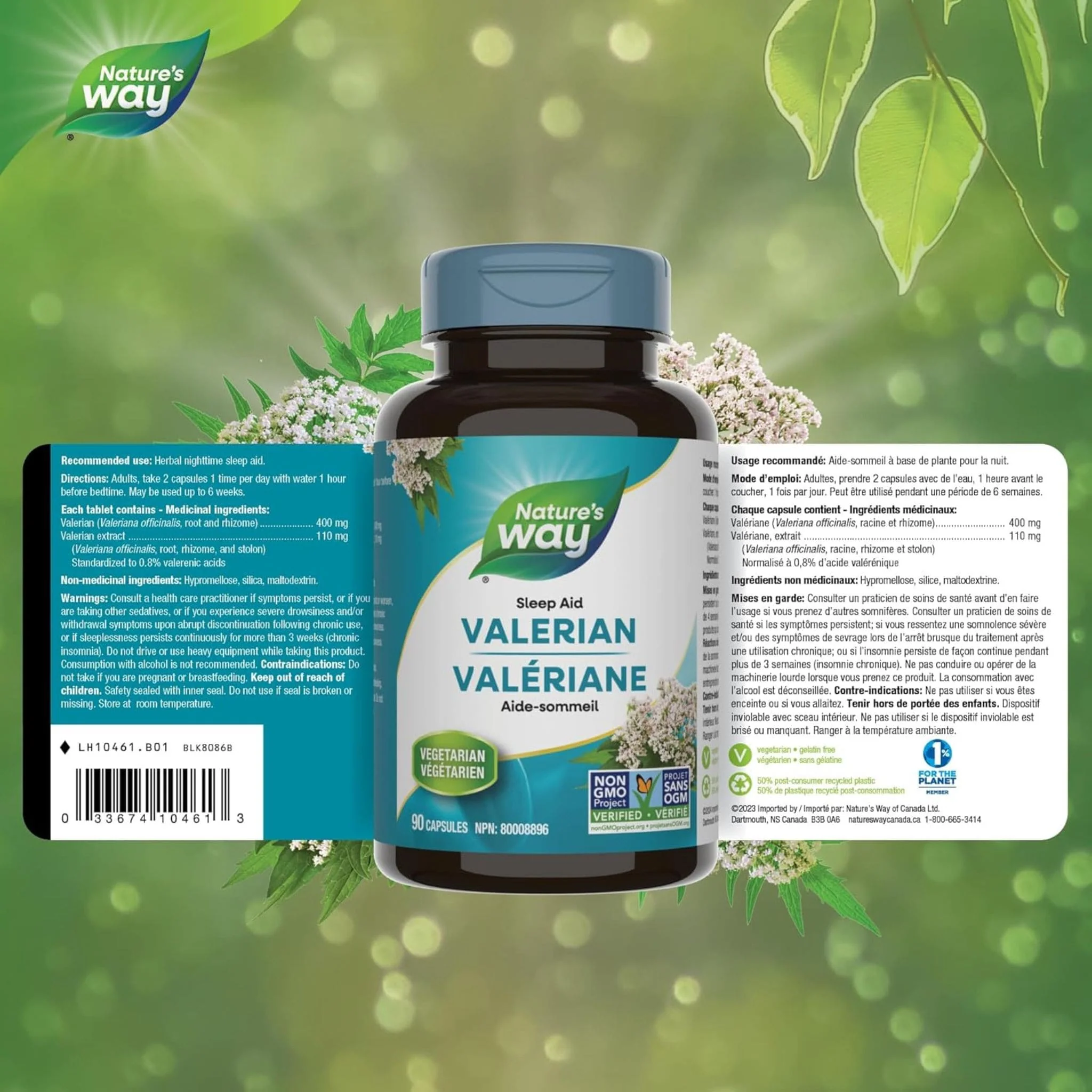 Nature's Way Valerian Standardized Extract, 90 Capsules - Image 2