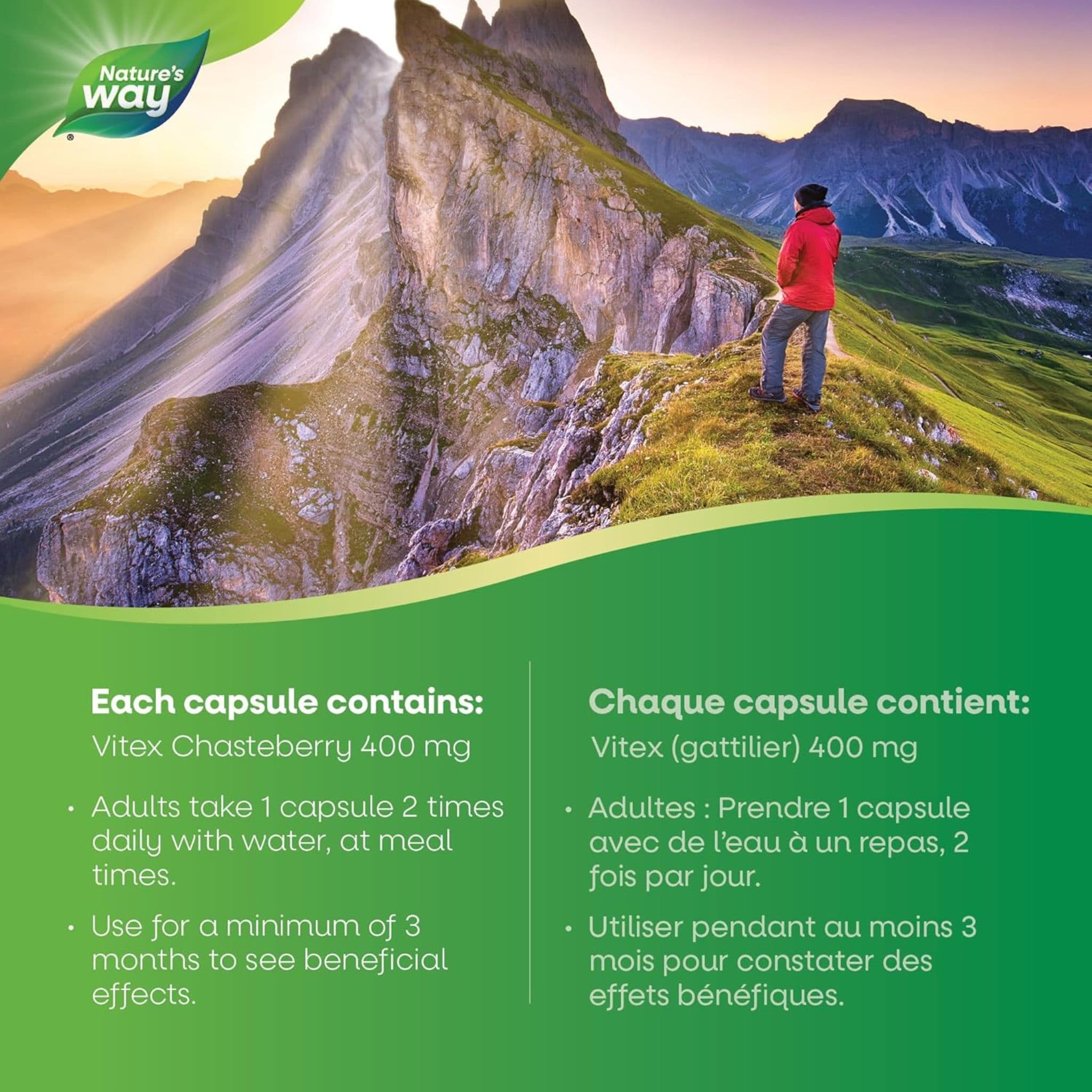 Nature's Way Vitex 400mg, Chaste Tree 400mg Capsules - Image 12