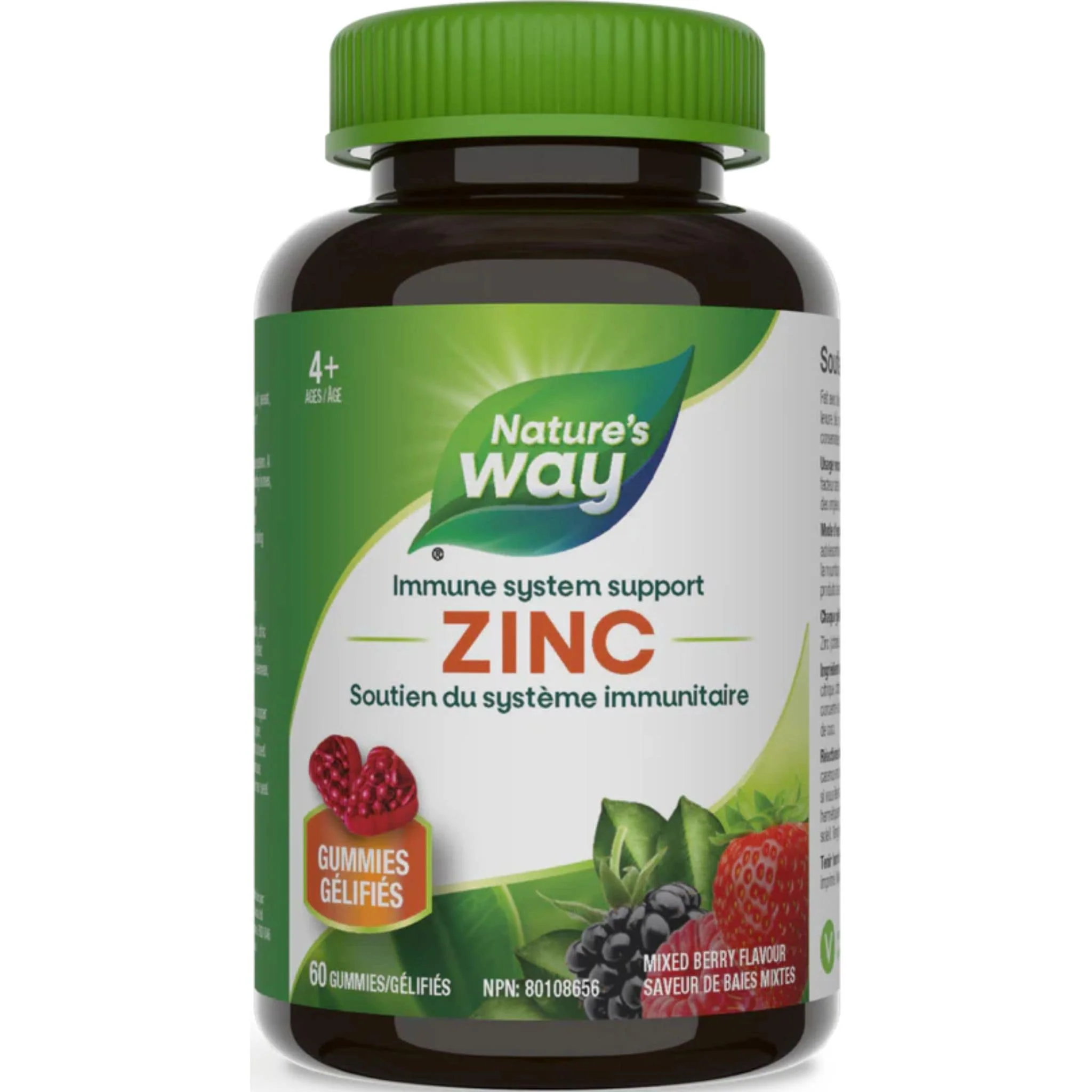 Nature's Way Zinc Gummies, Immune System Support, 60 Gummies