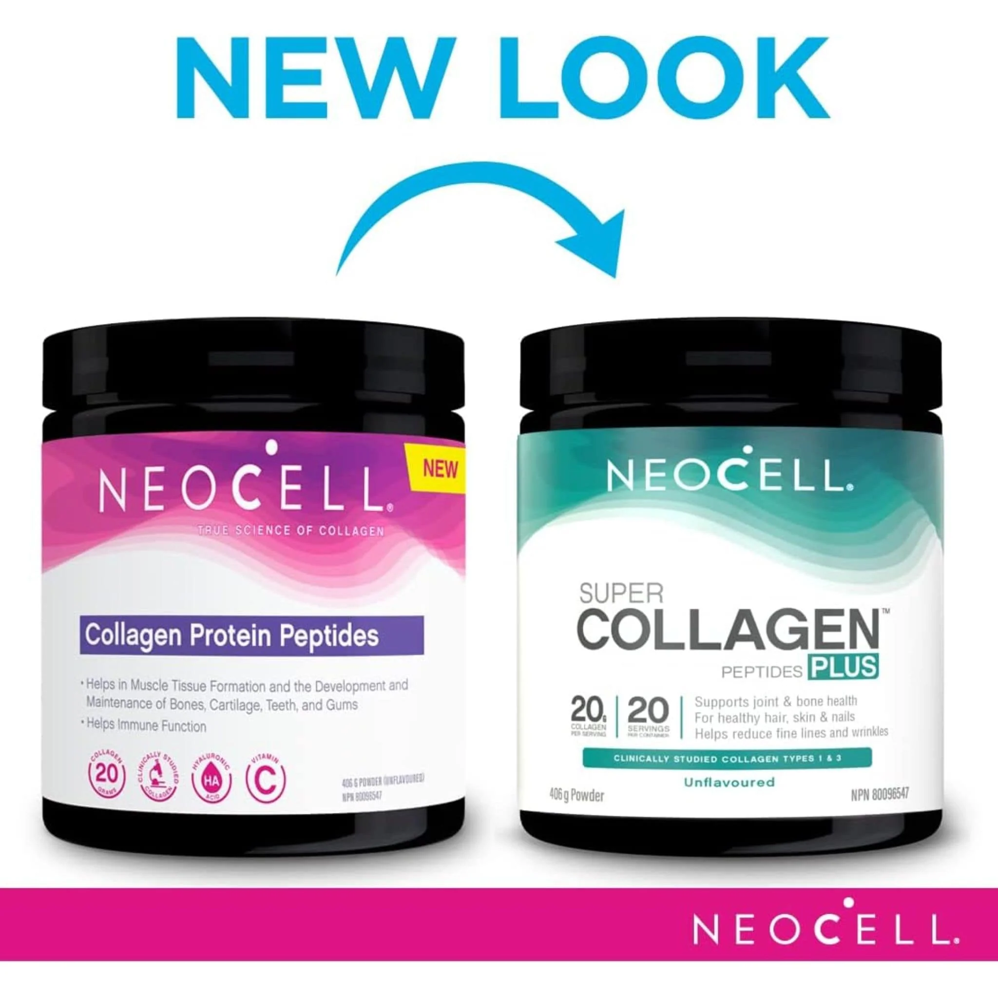 Neocell Super Collagen Peptides Plus, 406g - Image 3