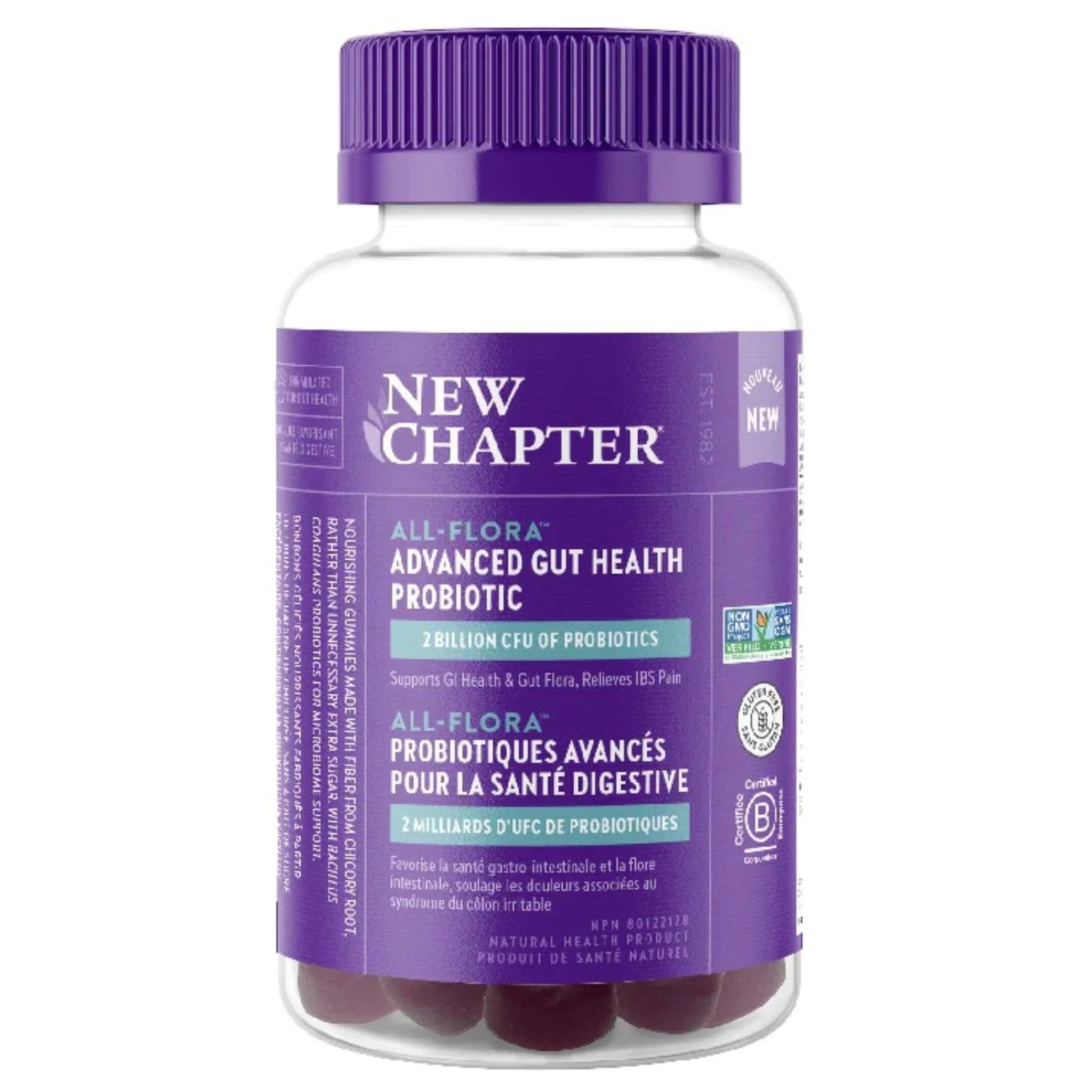 New Chapter All-Flora Advanced Gut Health Probiotic Gummy, 60 Gummies