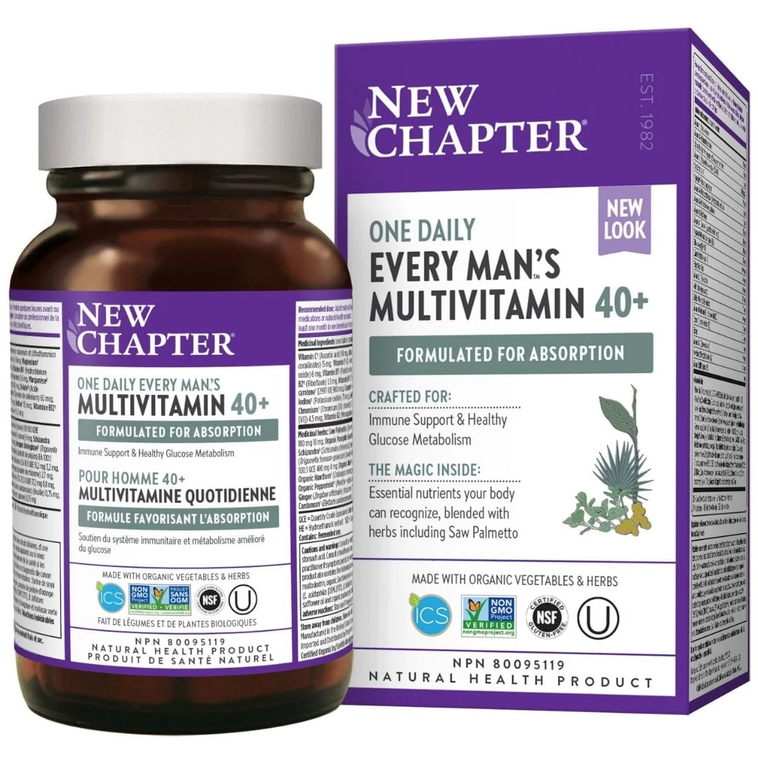 New Chapter Every Mans One Daily 40+ Multivitamin - Image 3
