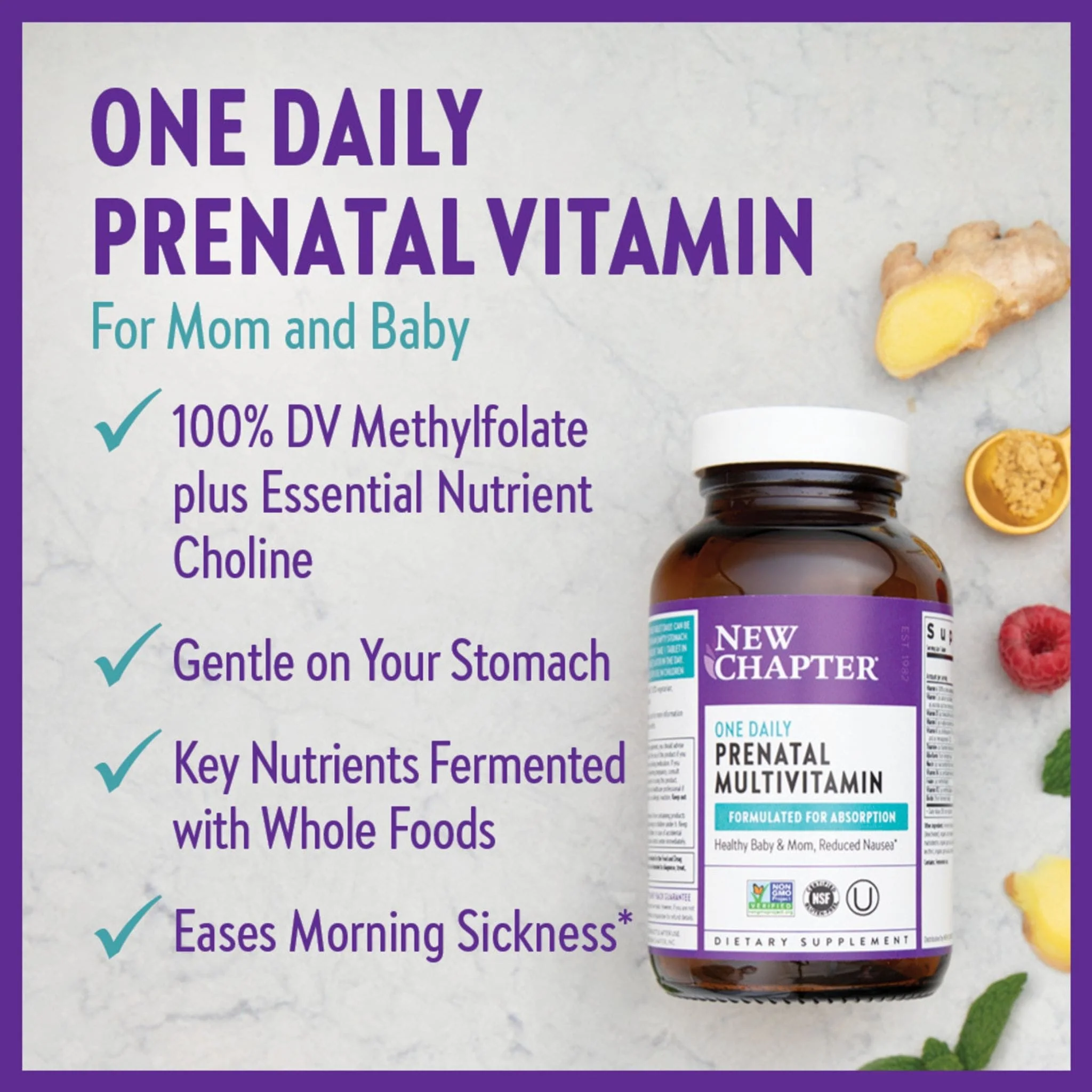 New Chapter One Daily Prenatal Multivitamin, Tablets CLEARANCE 75% Off Exp 11/25 Final Sale - Image 7