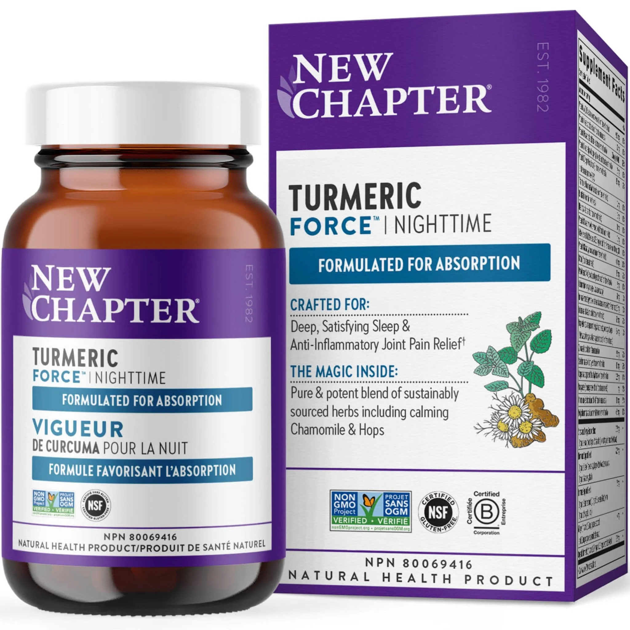 New Chapter Turmeric Force Nighttime, 48 Capsules
