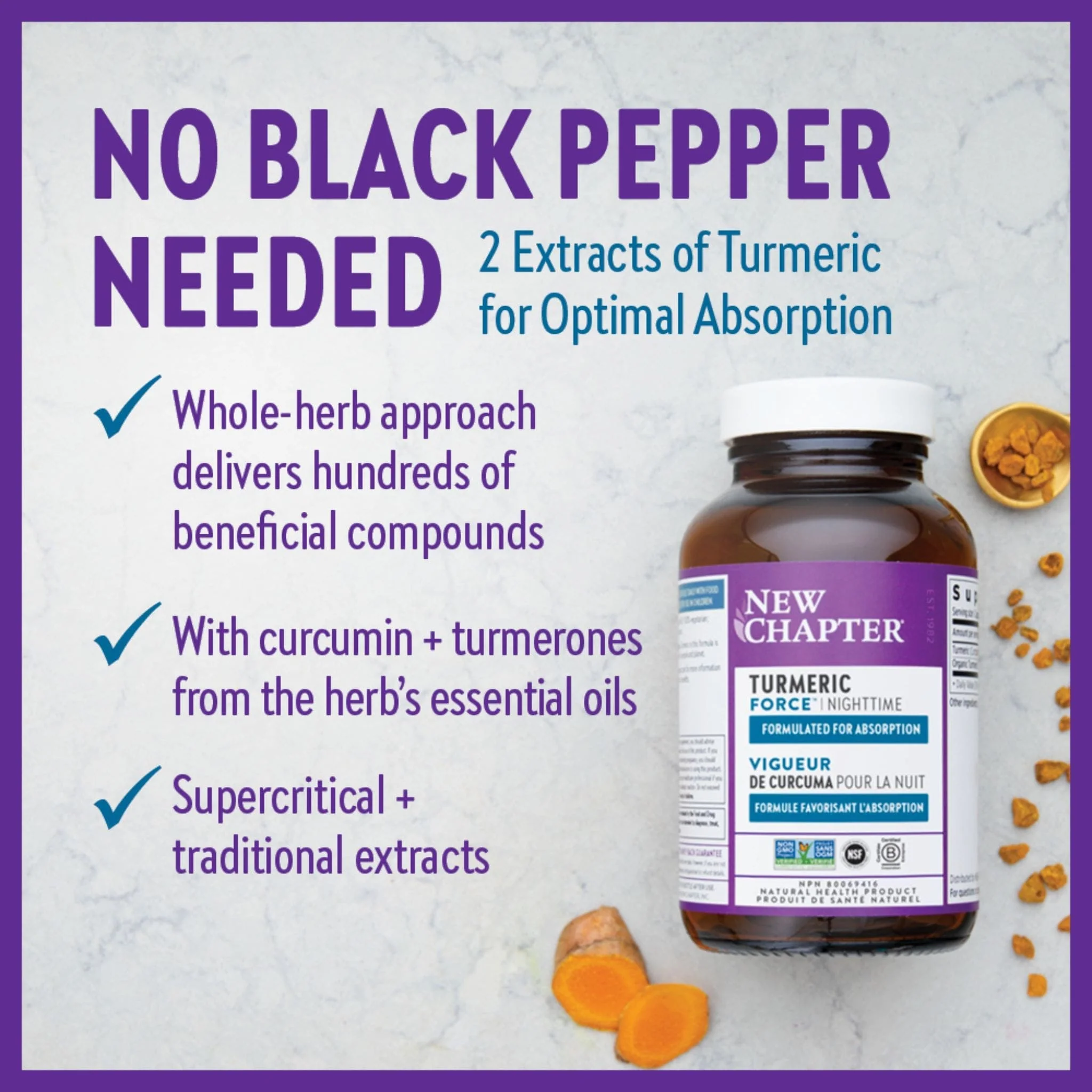 New Chapter Turmeric Force Nighttime, 48 Capsules - Image 8
