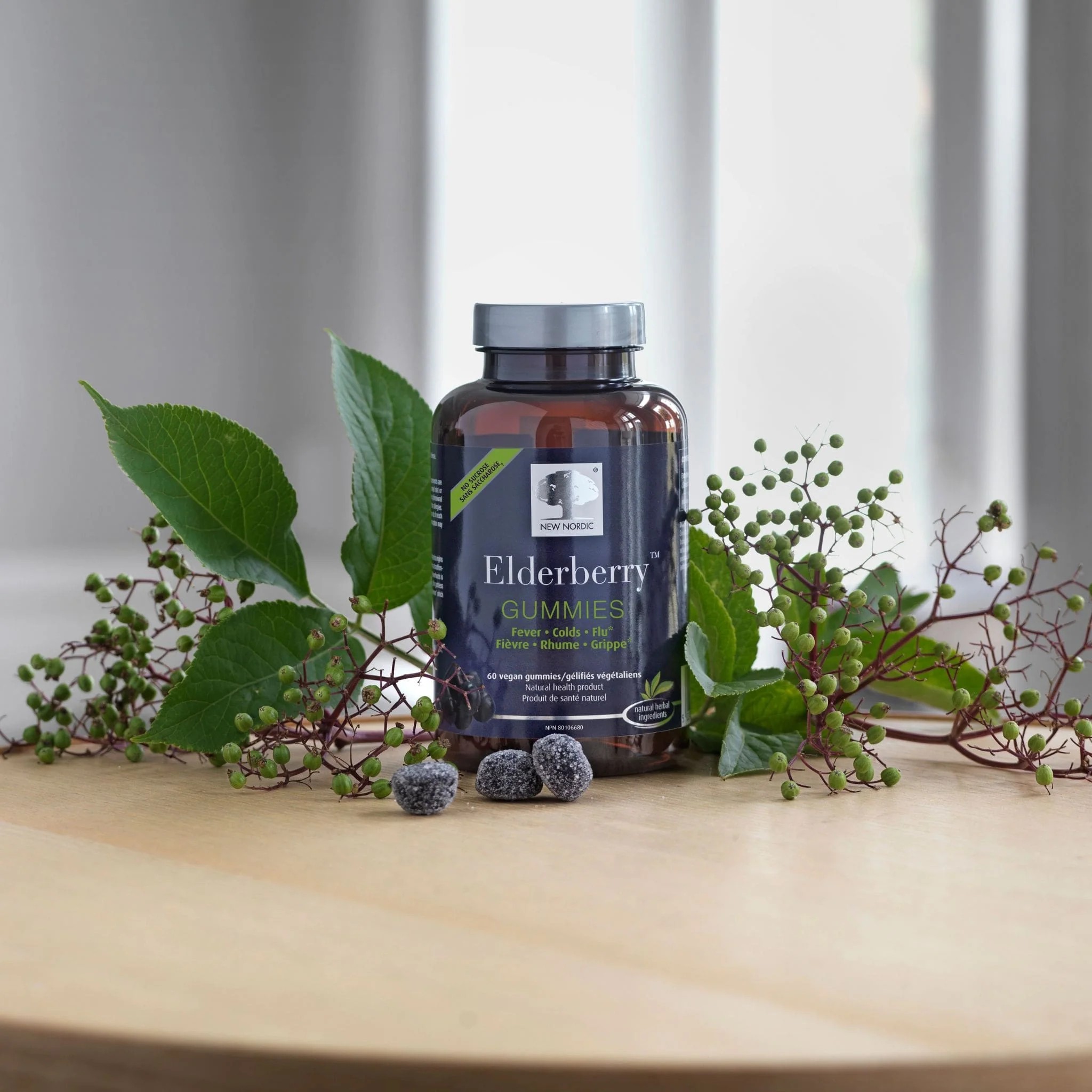 New Nordic Elderberry Gummies 130mg, Sugar-free, 60 Vegan Gummies - Image 5