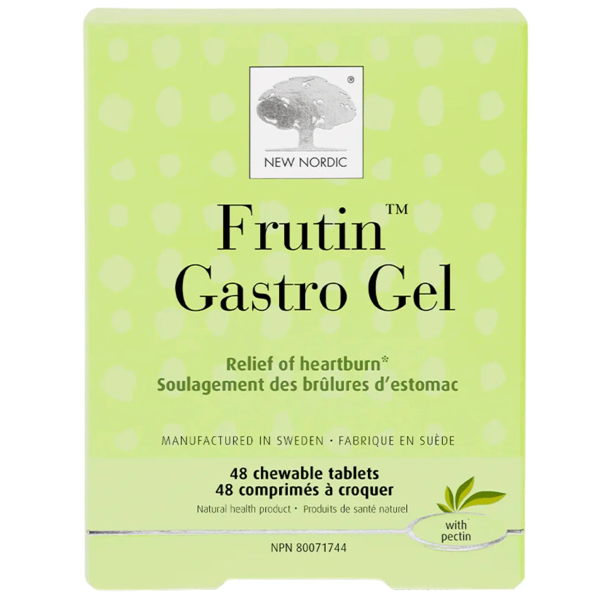 New Nordic Frutin Gastro Gel, 48 Chewable Tablets