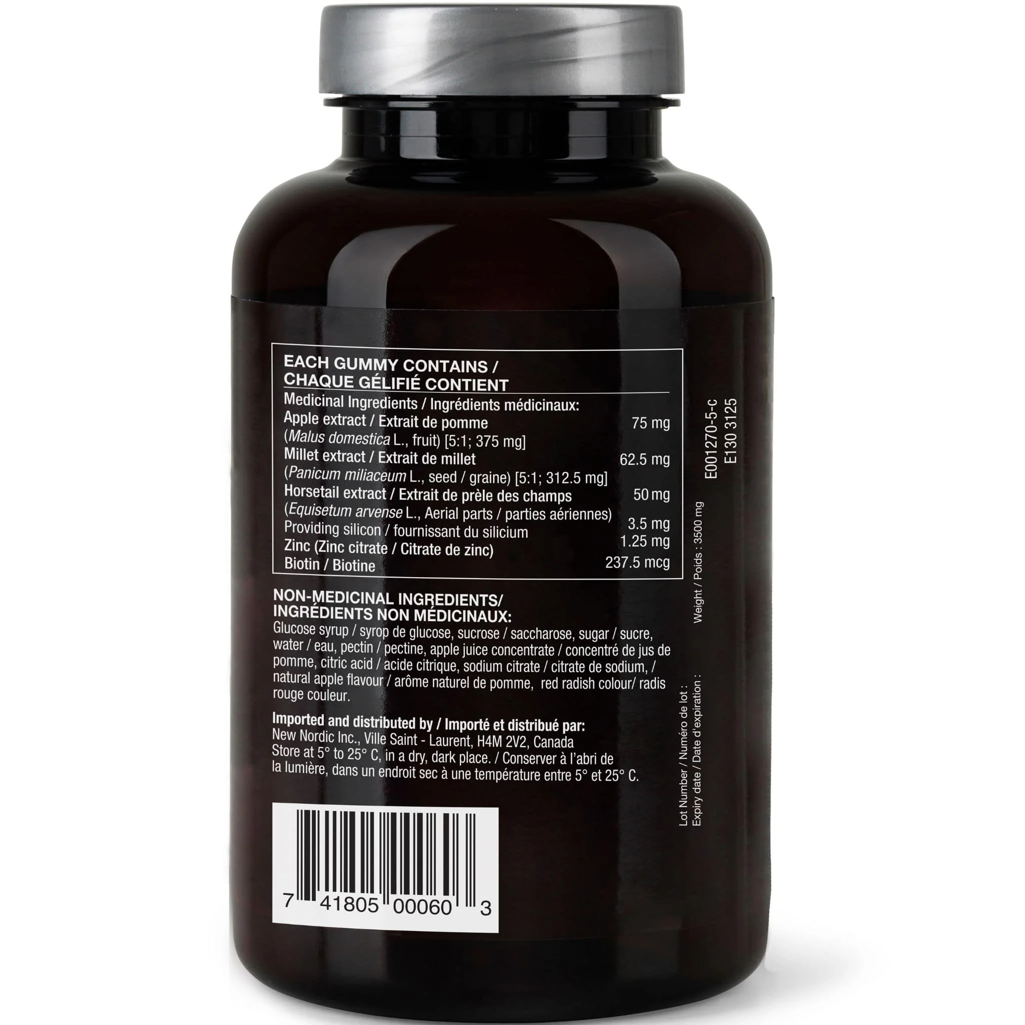 New Nordic Hair Volume Gummies, Apple Flavour, 60 Gummies - Image 2