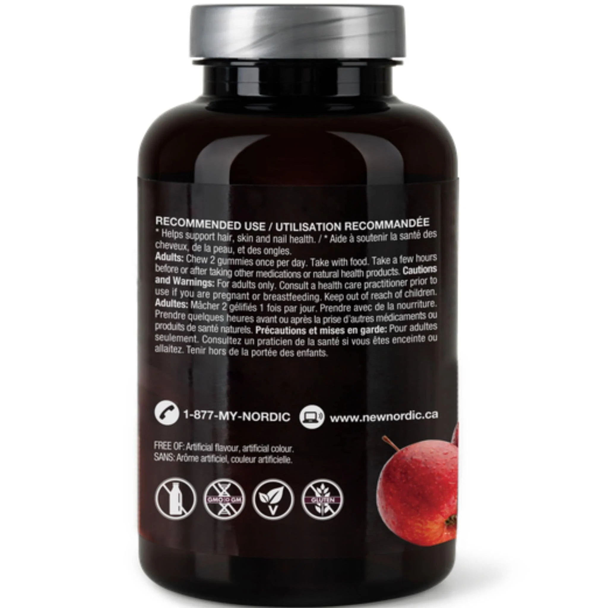New Nordic Hair Volume Gummies, Apple Flavour, 60 Gummies - Image 3
