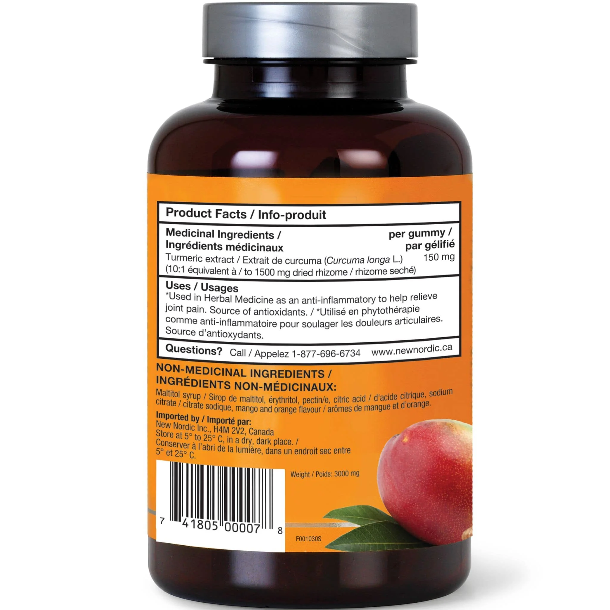 New Nordic Turmeric Gummies, 60 Vegan Gummies - Image 2
