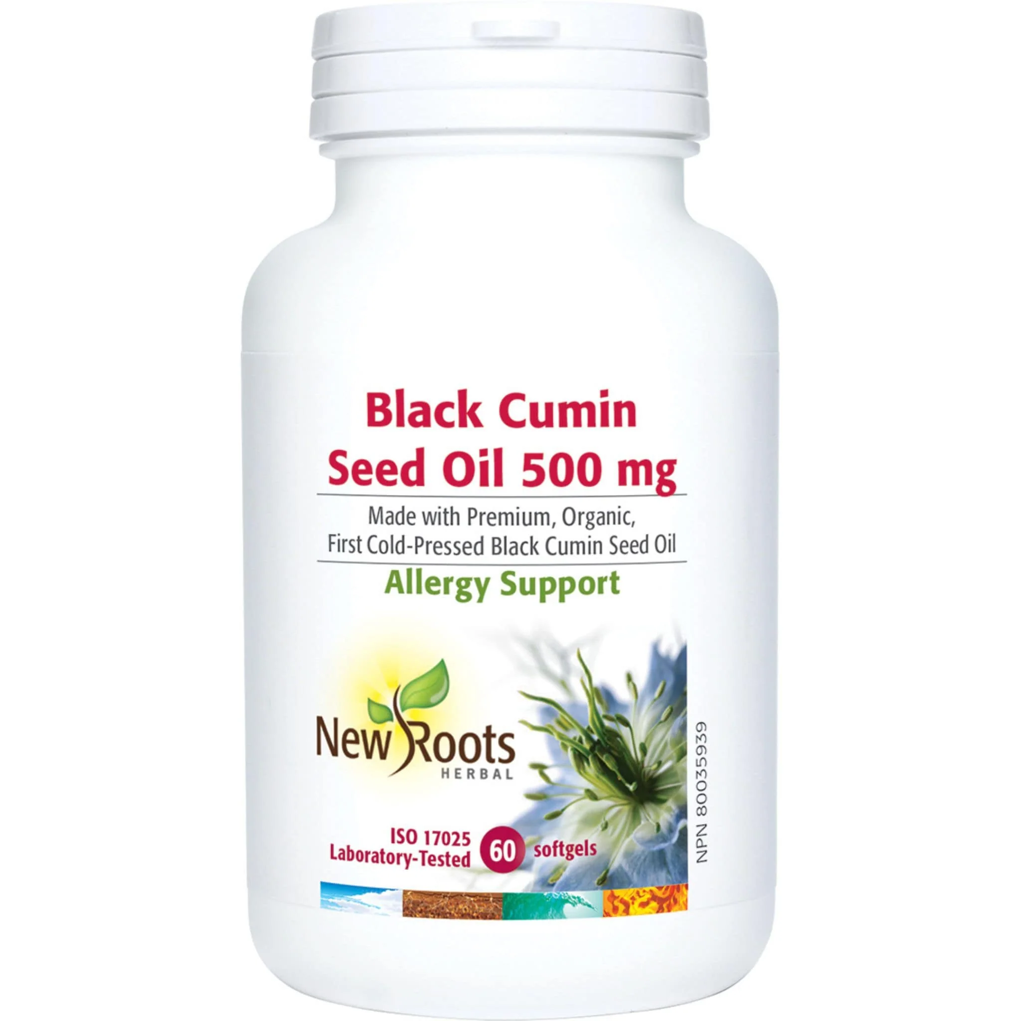 New Roots Black Cumin Seed Oil 500mg Softgels