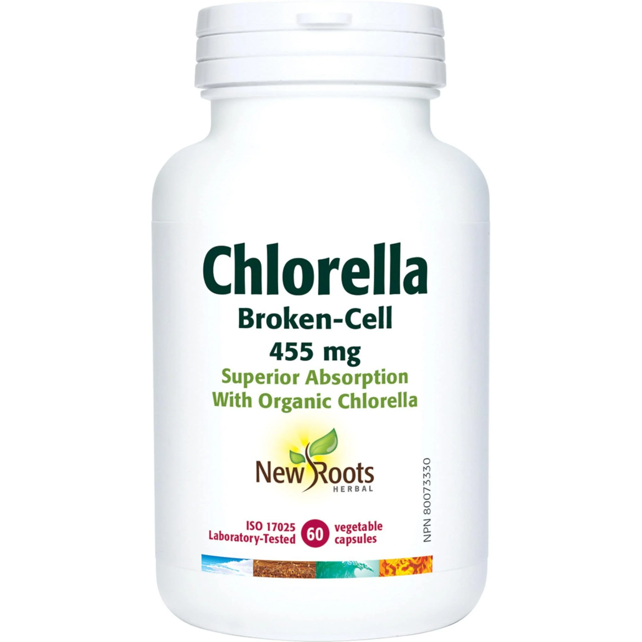 New Roots Chlorella 455mg Certified Organic Capsules