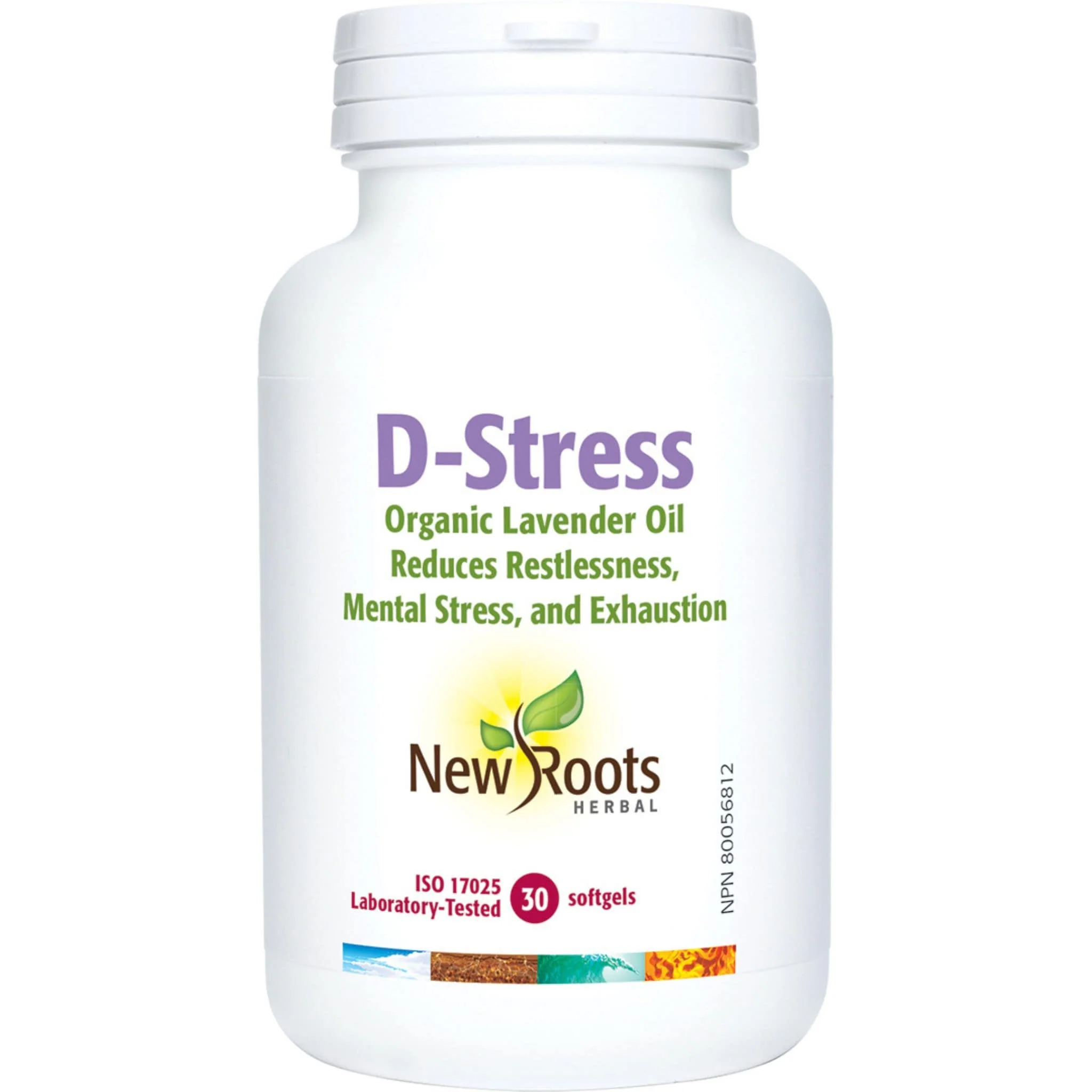 New Roots D-Stress Now Organic Lavender Oil Softgels, Certified Organic, Supports Coping With Restlessness, Mental stress, and Insomnia - Image 2