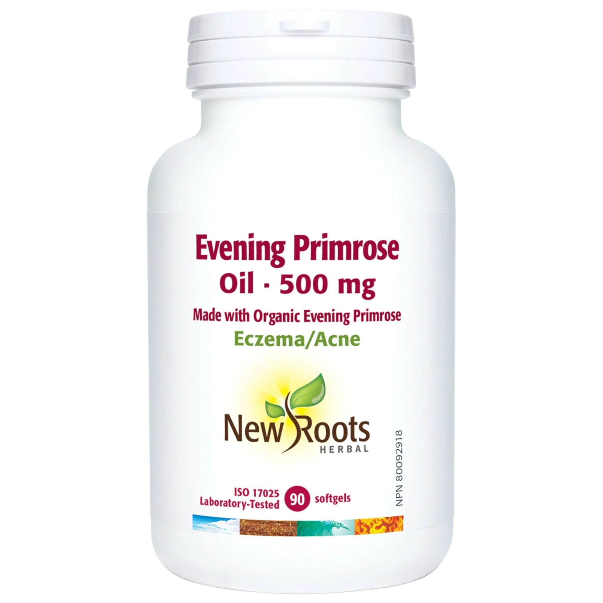 New Roots Evening Primrose Oil 500mg (Certified Organic) - Image 2