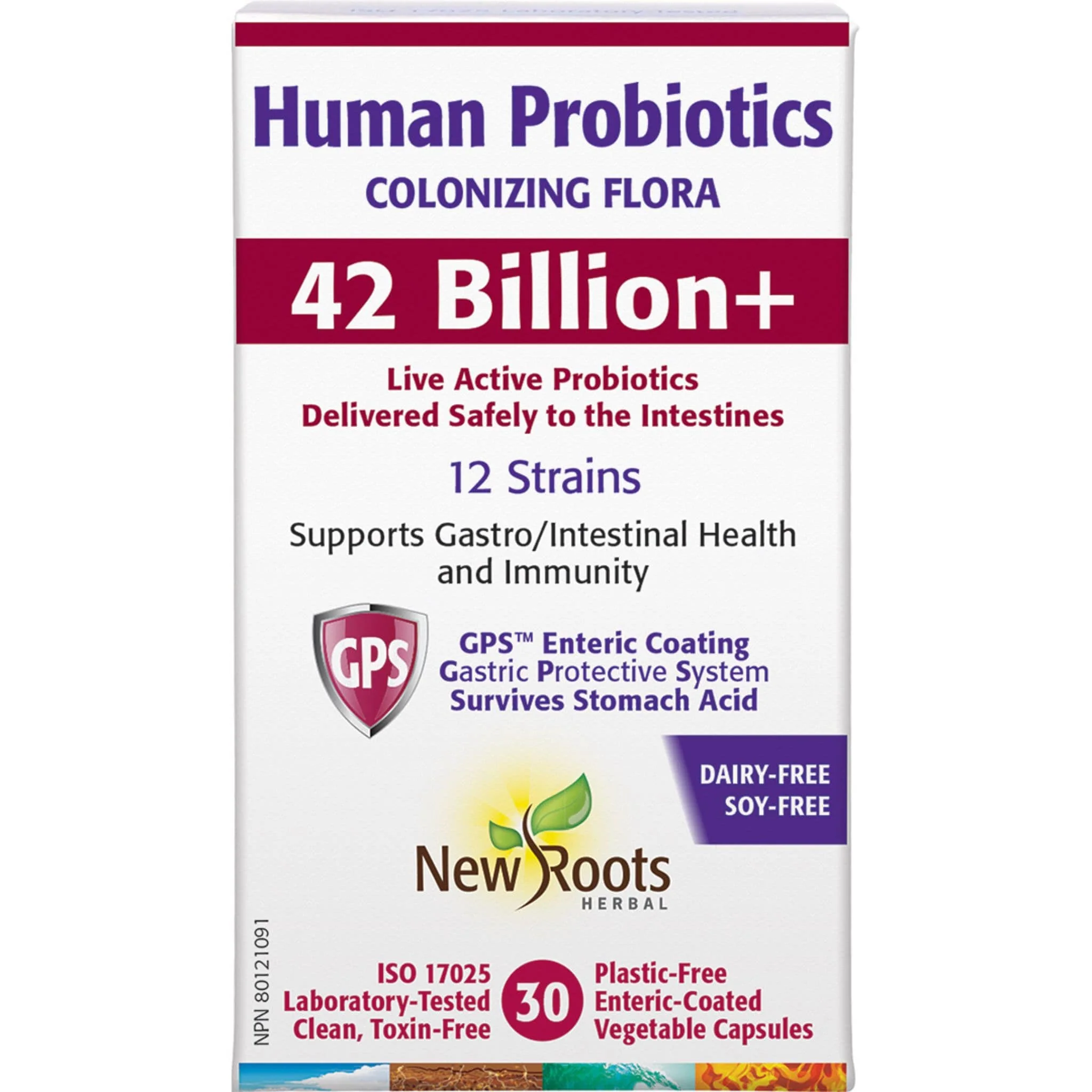 New Roots Human Probiotics 42 Billion, 30 Capsules - Store in Fridge