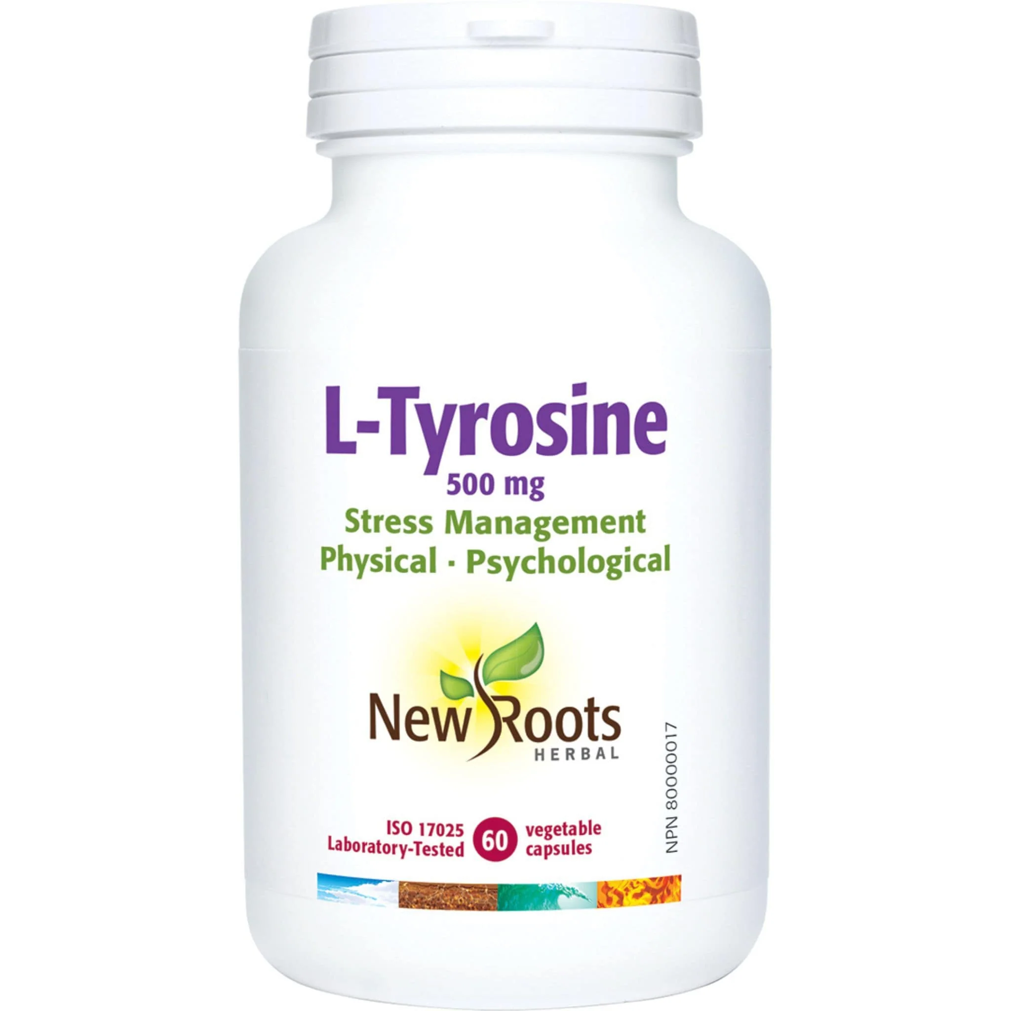 New Roots L-Tyrosine 500mg, 60 Vegetable Capsules