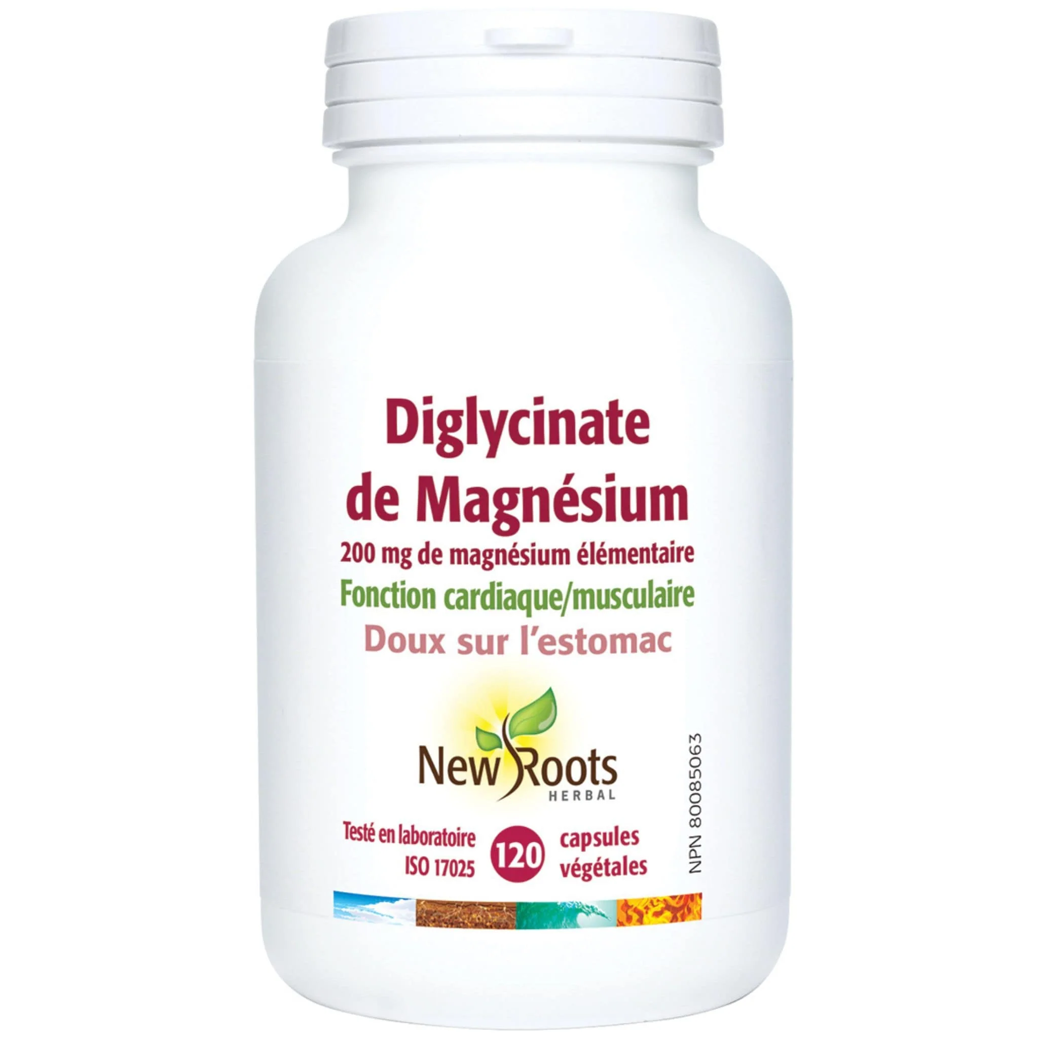 New Roots Magnesium Bisglycinate 200mg Elemental Magnesium, 120-240 Vegetable Capsules - Image 3