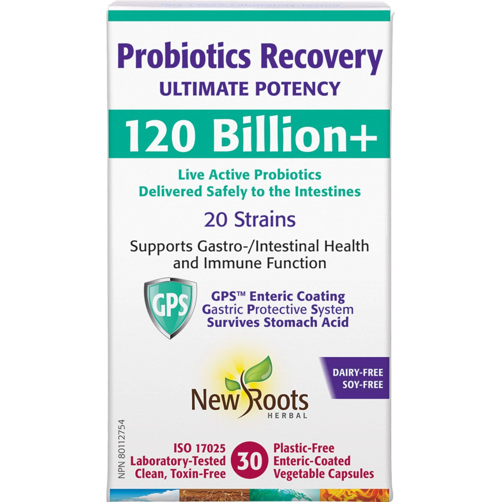 New Roots Probiotics Recovery 120 Billion, 30 Capsules - Store in Fridge