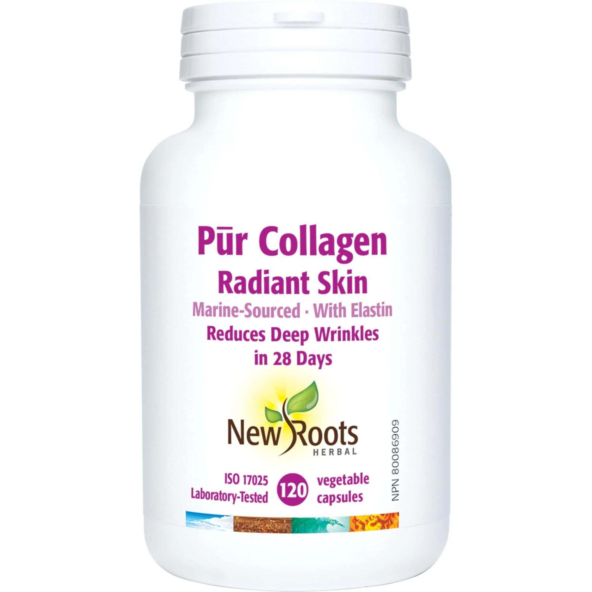 New Roots PUR Collagen Radiant Skin, Marine Sourced (Reduces Deep Wrinkles in 28 Days) - Image 2