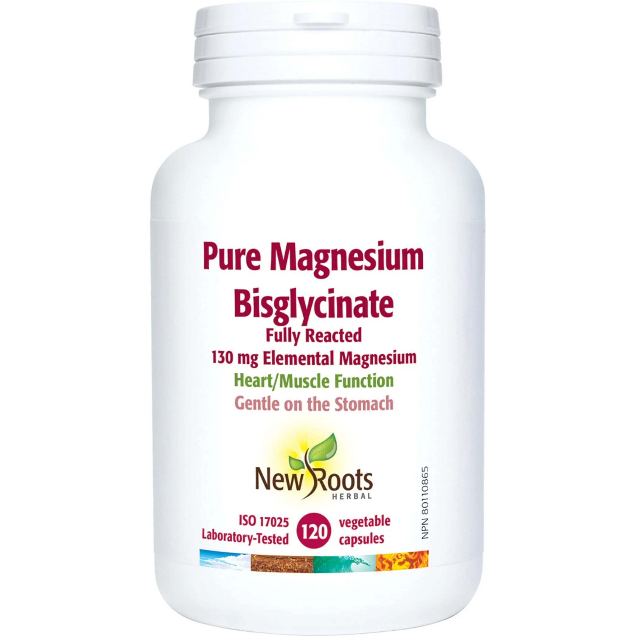 New Roots Pure Magnesium Bisglycinate 130mg Capsules - Image 2