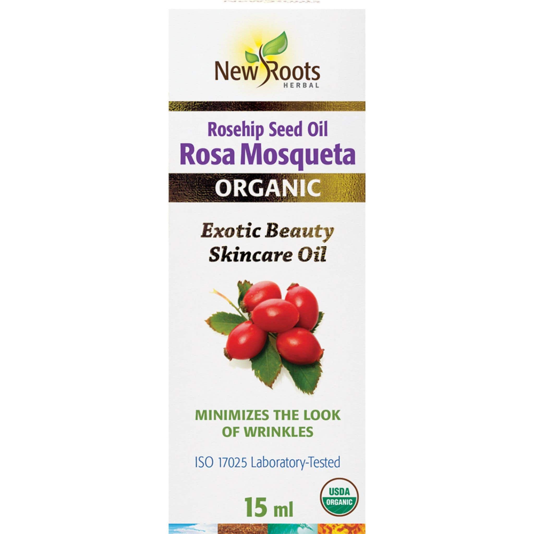 New Roots Rosa Mosqueta Seed Oil (Rosehip) Certified Organic Oil