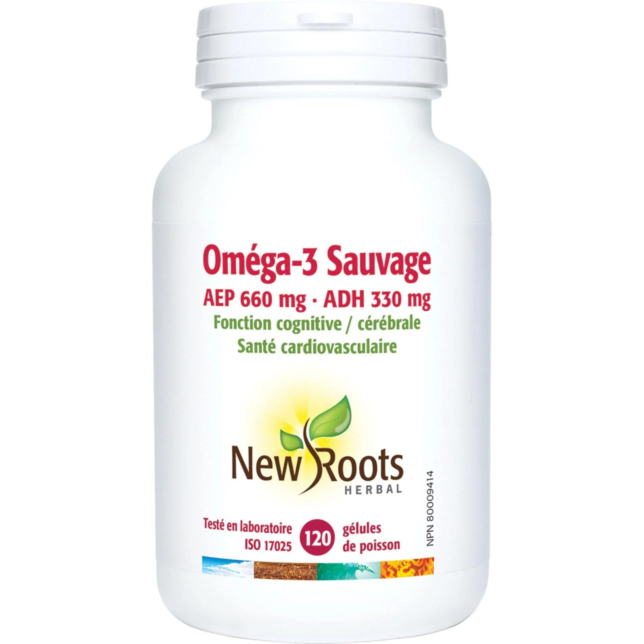 New Roots Wild Omega 3 EPA 660mg DHA 330mg Fish Oil Softgels - Image 2