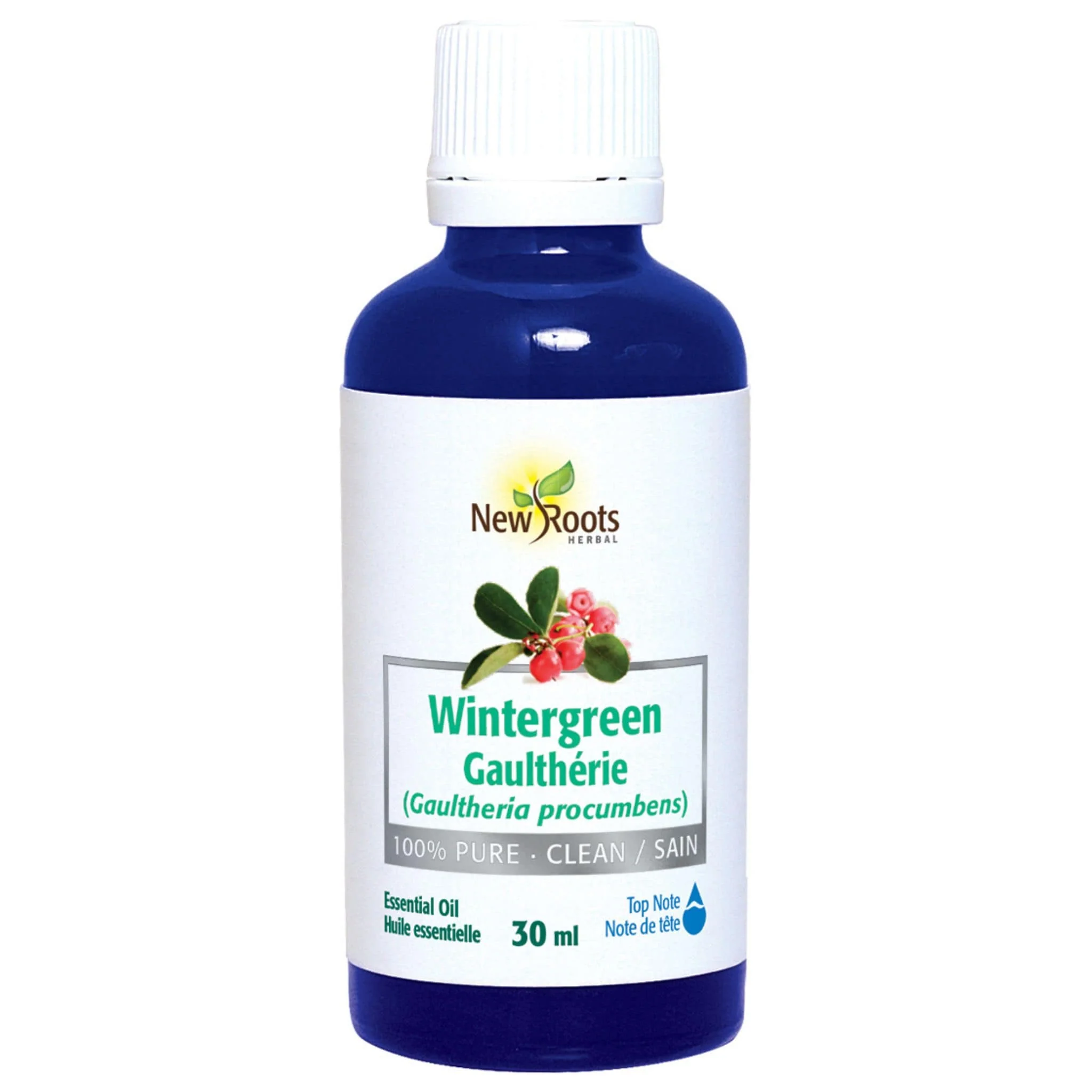 New Roots Wintergreen Essential Oil, 100% Pure, Steam Distilled, Nepal, 30ml