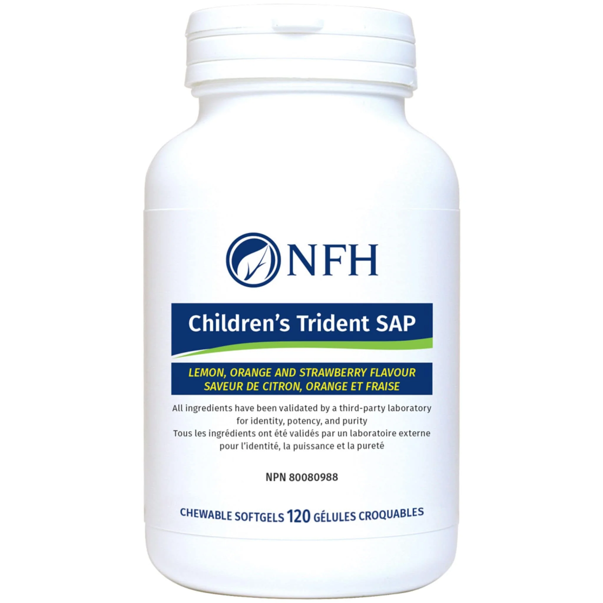 NFH Children’s Trident SAP, Supports Eye, Brain and Immune Health, 120 Chewable Softgels