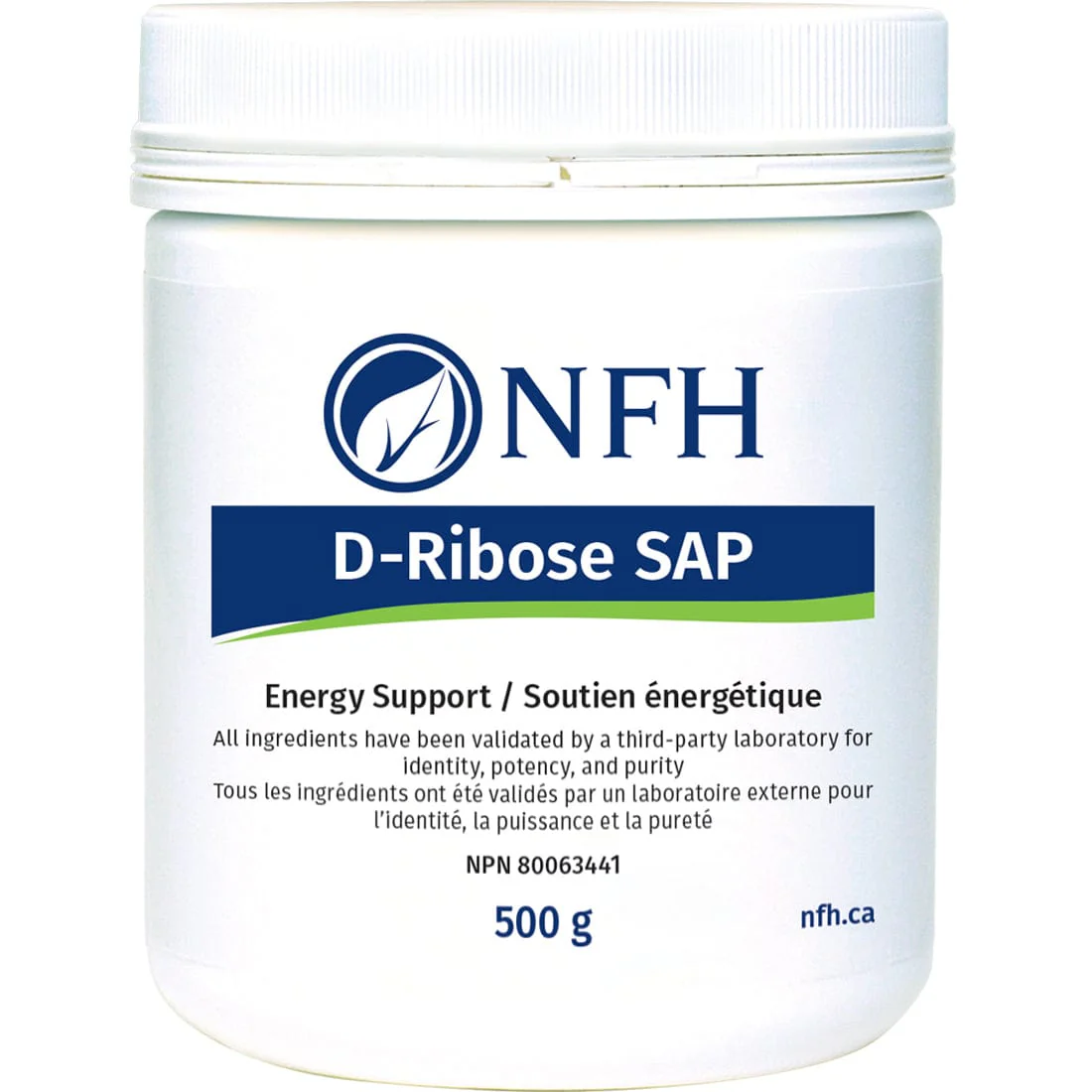 NFH D-Ribose SAP, Energy Support, 3rd Party Tested, 500g