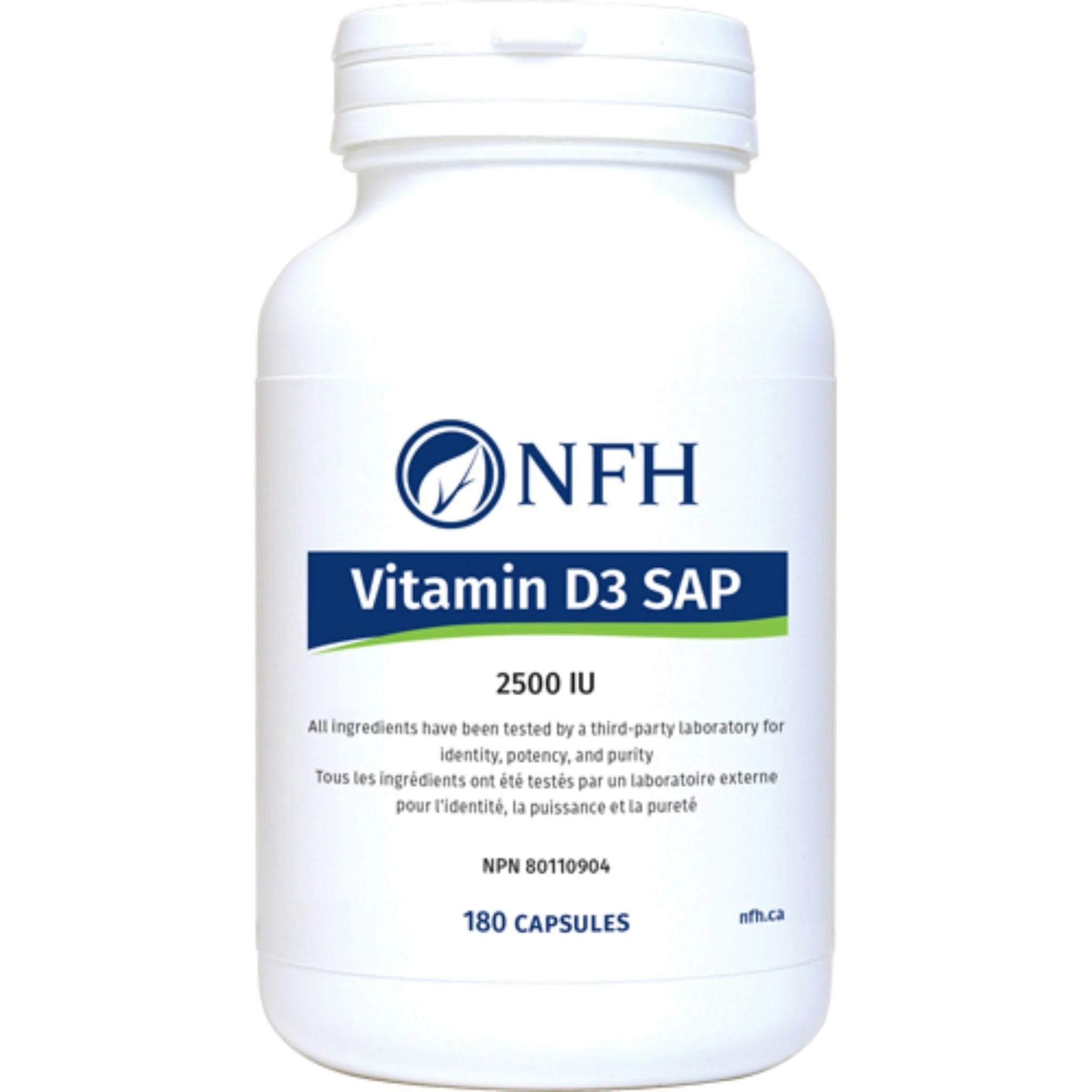 NFH Vitamin D3 SAP 2500IU, 180 Capsules