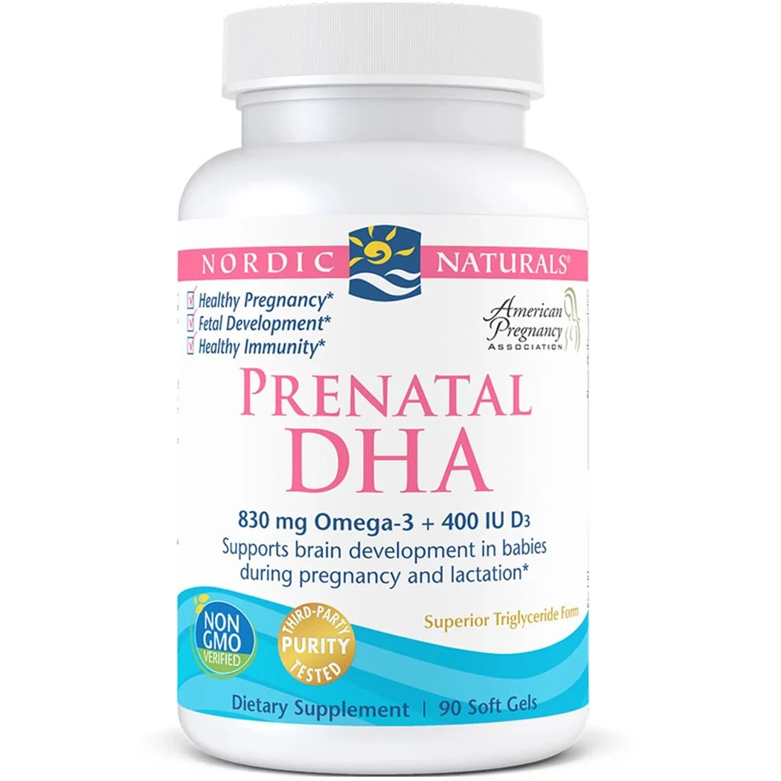 Nordic Naturals Prenatal DHA, 90 Softgels - Image 2