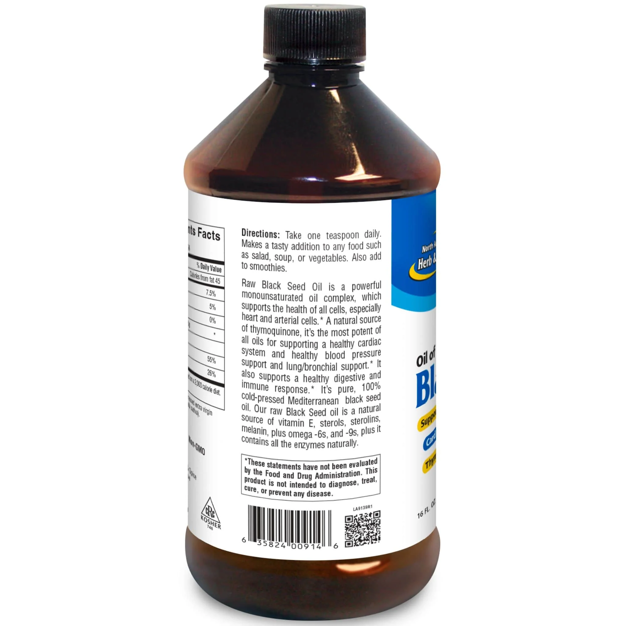 North American Herb and Mediterranean Spice Raw Black Seed Oil Liquid, 120ml-355ml - Image 4