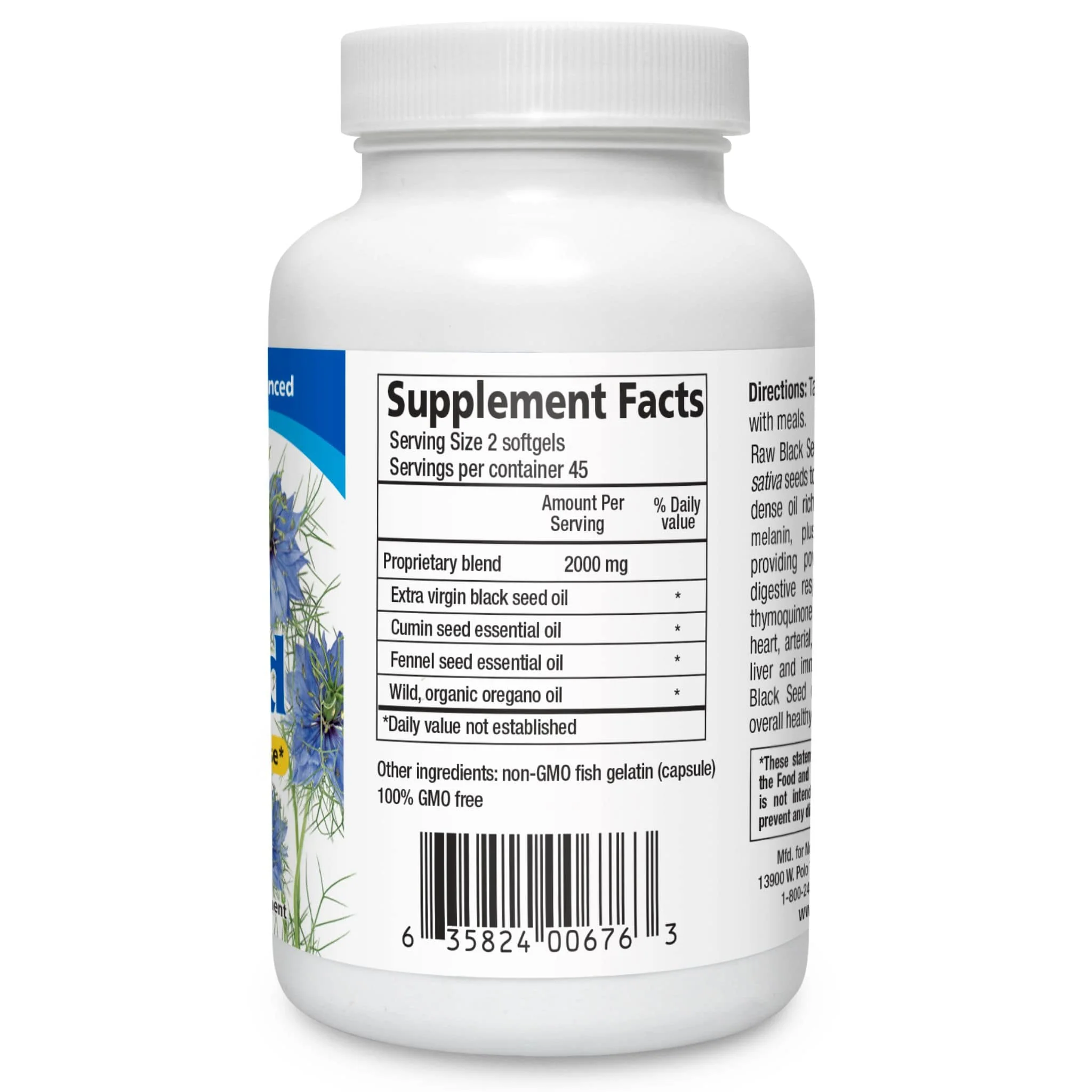 North American Herb and Spice Black Seed Oil, Raw, 90 Softgels - Image 3