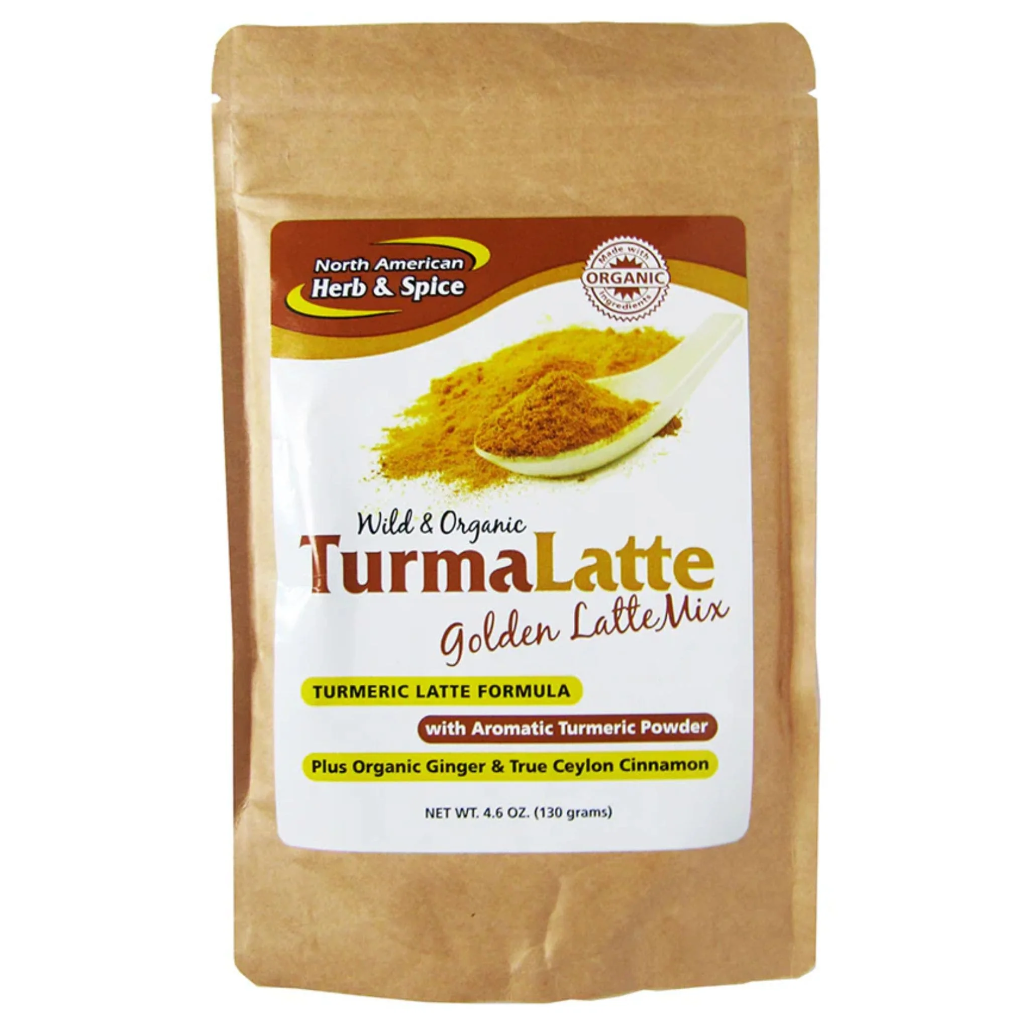 North American Herb and Spice TurmaLatte, Golden Latte Mix with Turmeric, Cinnamon and Ginger, 130g
