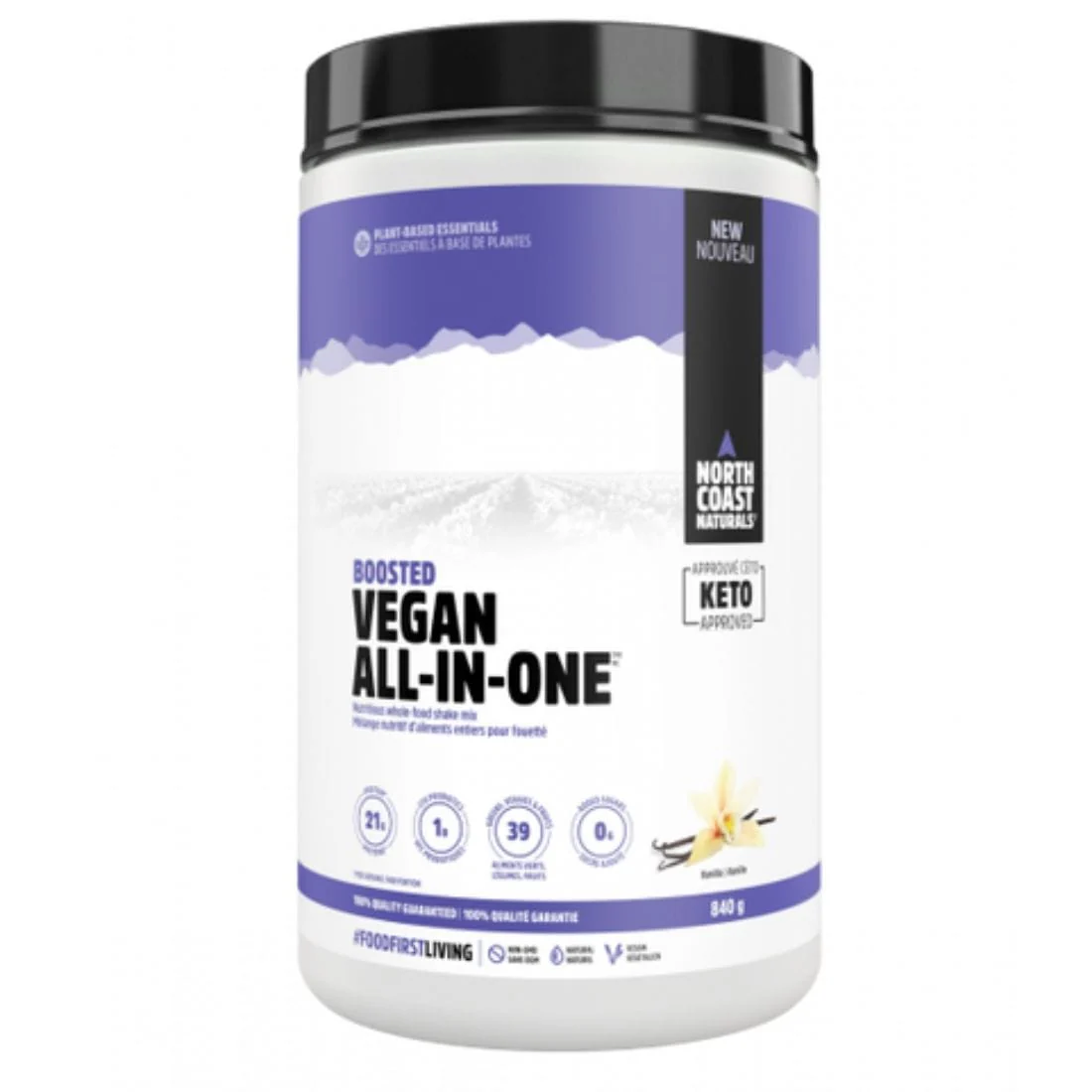 North Coast Naturals Boosted Vegan All-In-One Protein Powder, 840g - Image 2