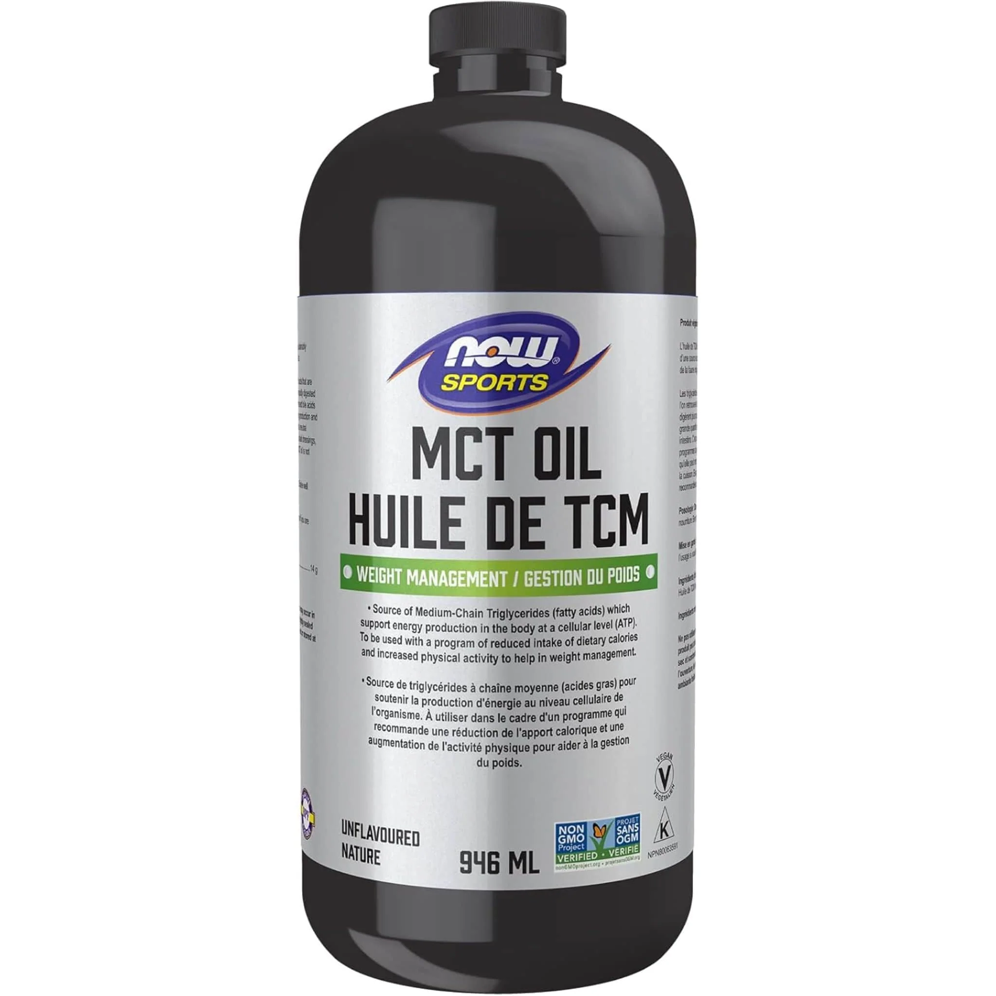 NOW MCT Oil, 100% Pure, Weight Management, Supports Energy Production, 946ml (Plastic Bottle)