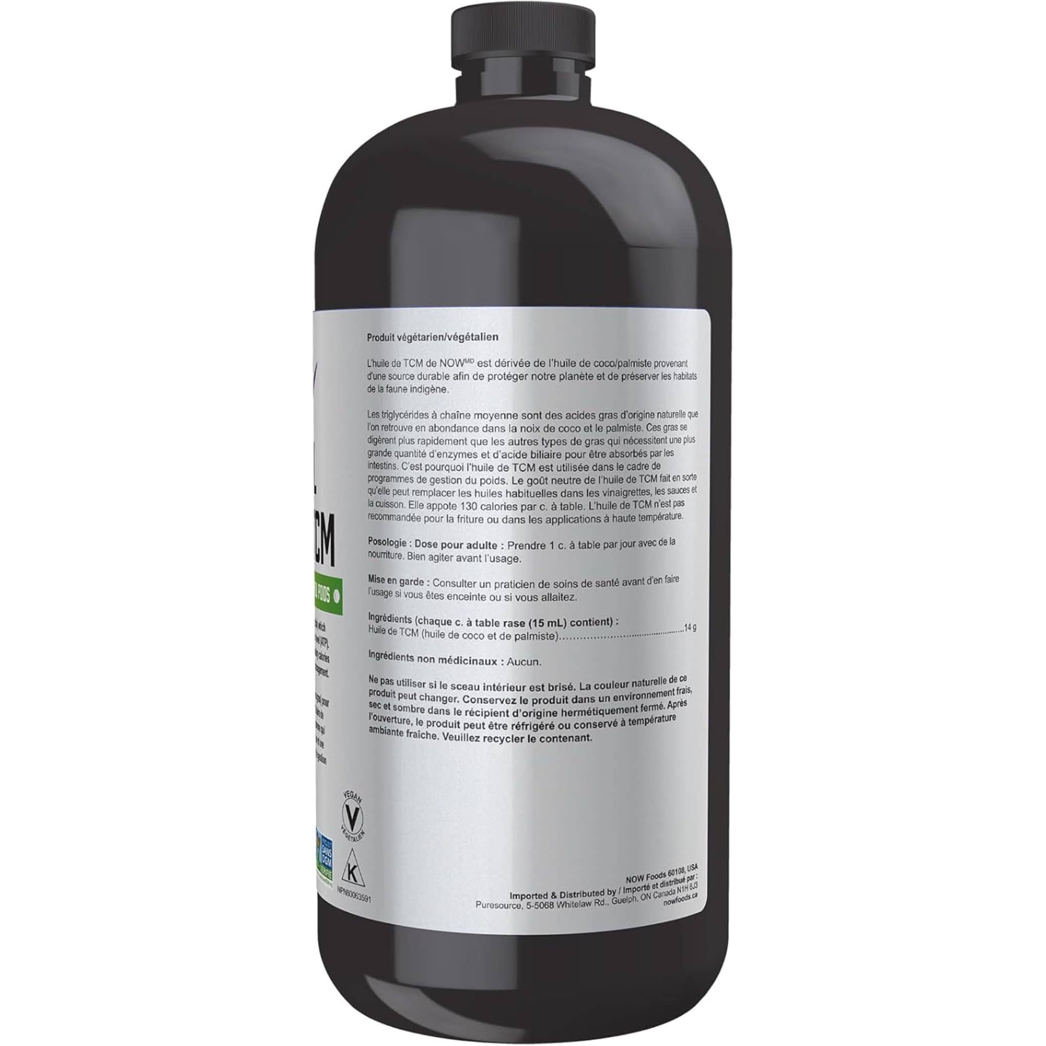 NOW MCT Oil, 100% Pure, Weight Management, Supports Energy Production, 946ml (Plastic Bottle) - Image 3