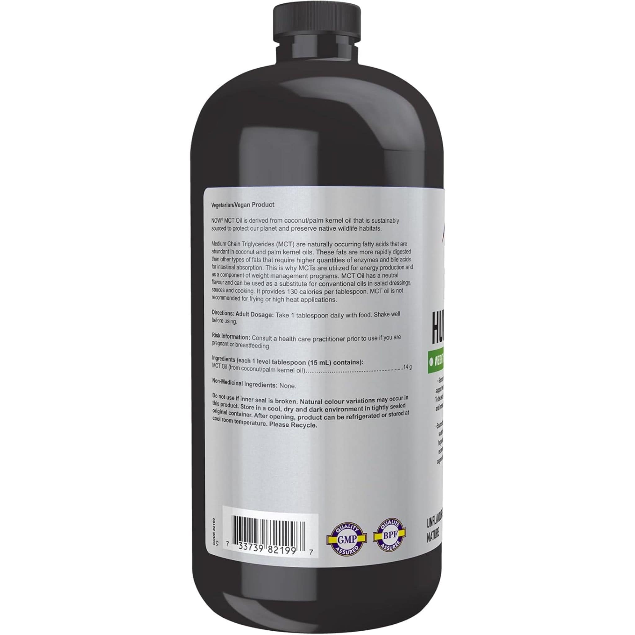 NOW MCT Oil, 100% Pure, Weight Management, Supports Energy Production, 946ml (Plastic Bottle) - Image 4
