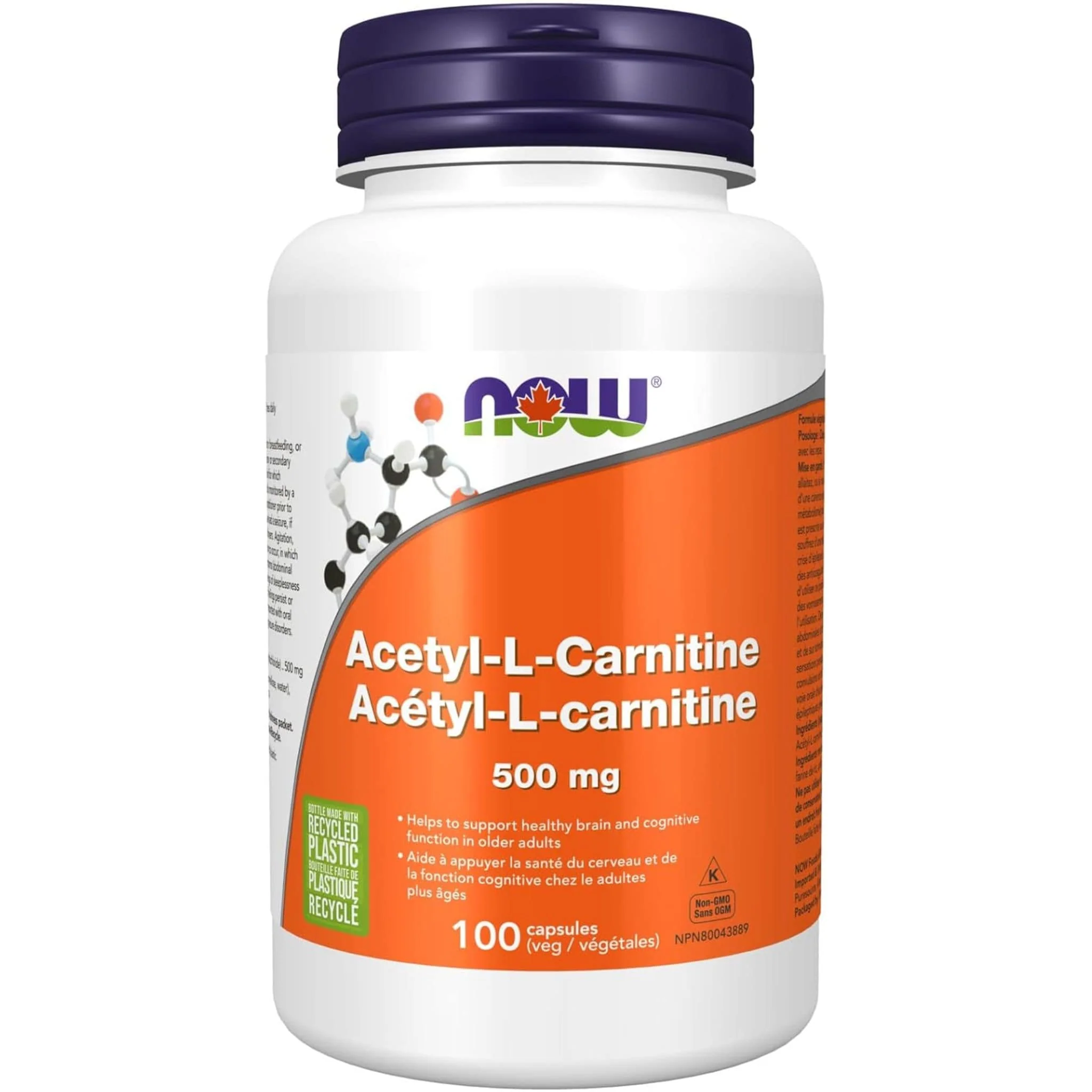NOW Acetyl L-Carnitine, 500mg, 100 Vcaps