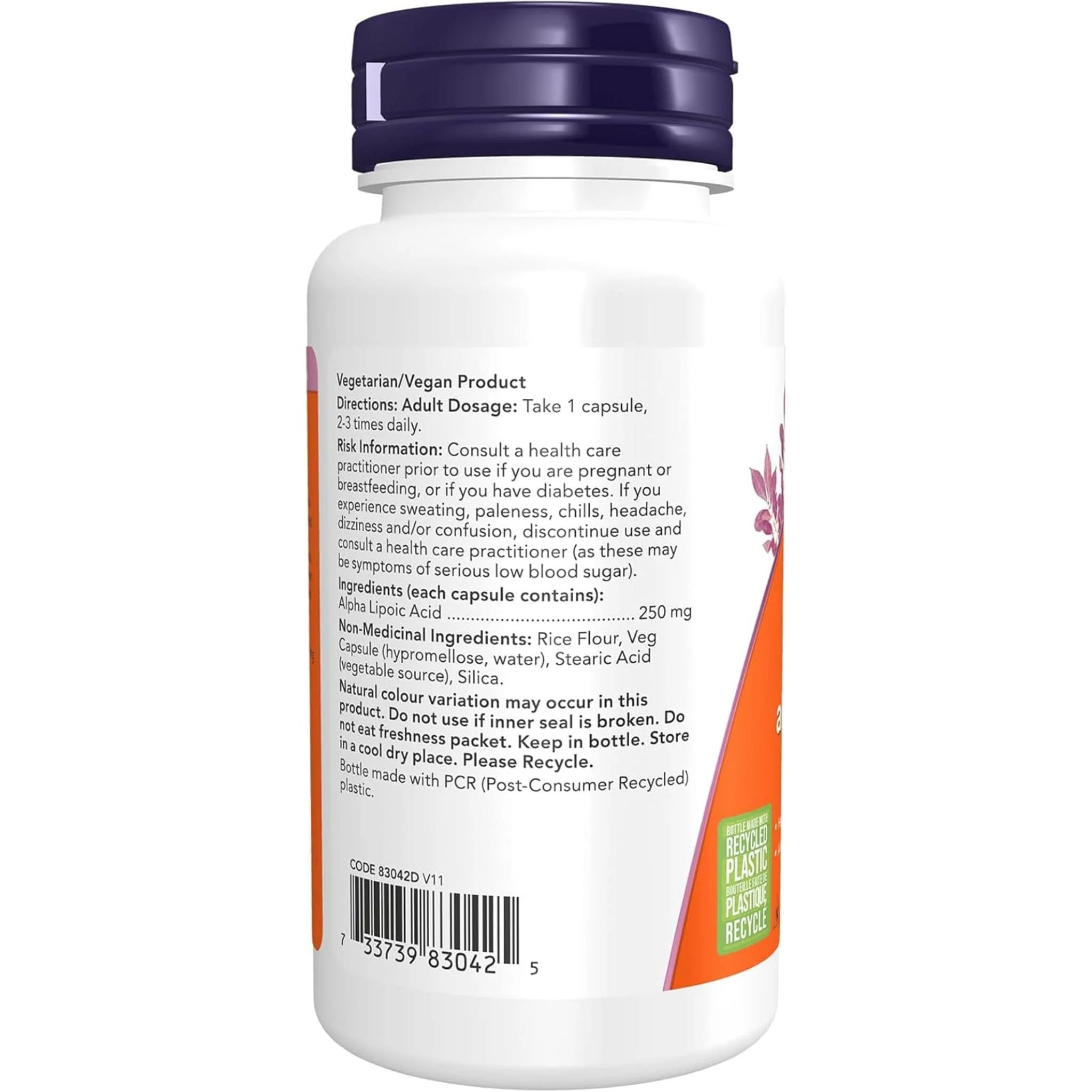 NOW Alpha Lipoic Acid, 250mg - Image 3