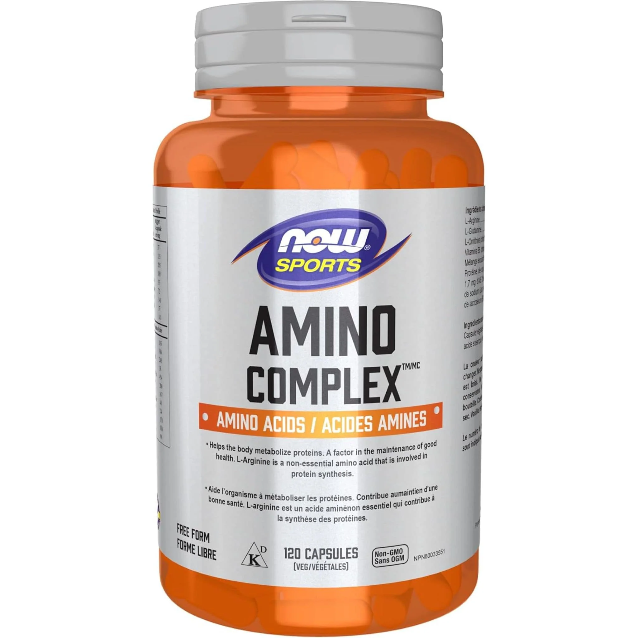 Now Amino Complex with Amino Acids, 120 Vegetable Capsules