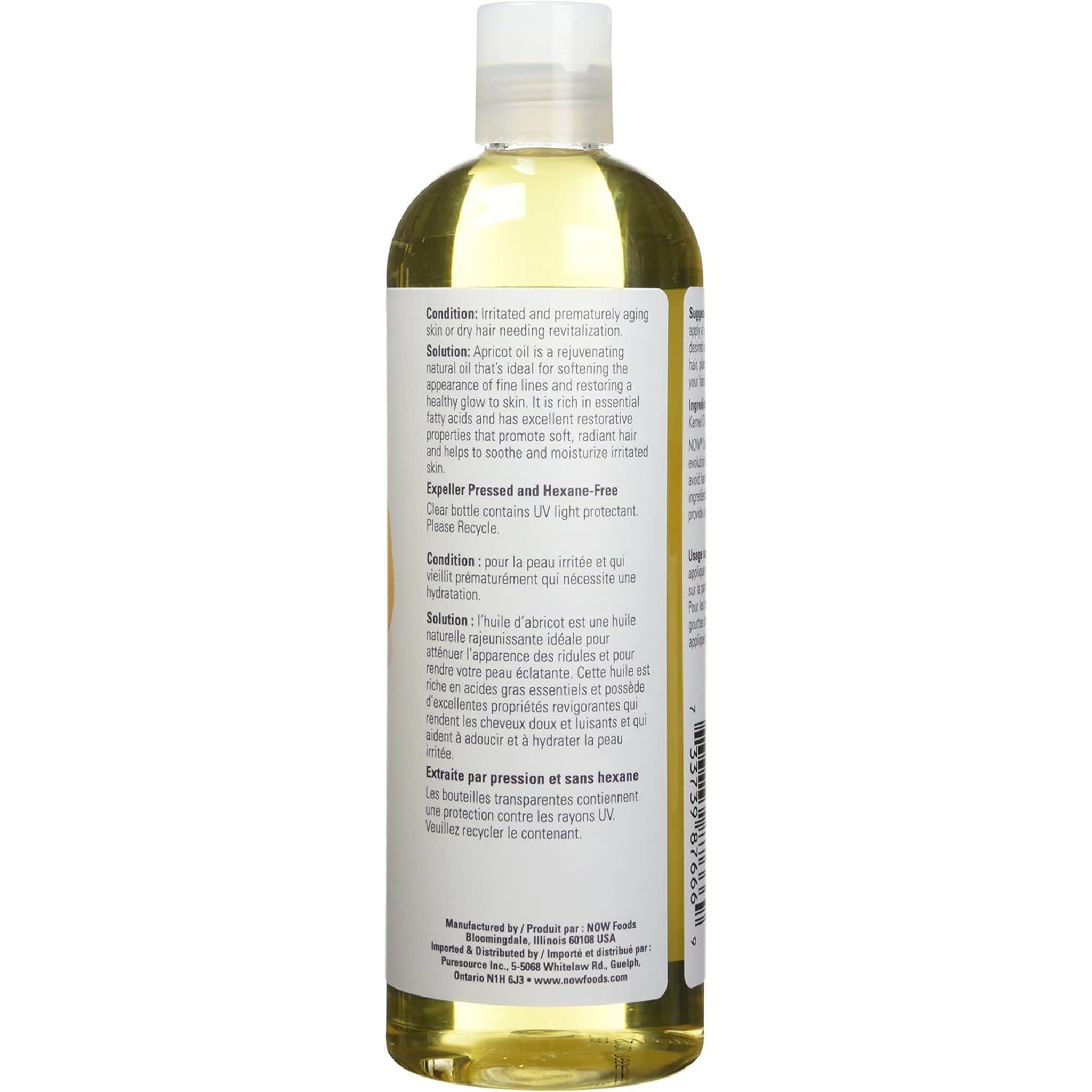 NOW Apricot Oil, 100% Pure Apricot Kernel Oil Moisturizing Oil, Softens Fine Lines, Treats Dry Hair - Image 6