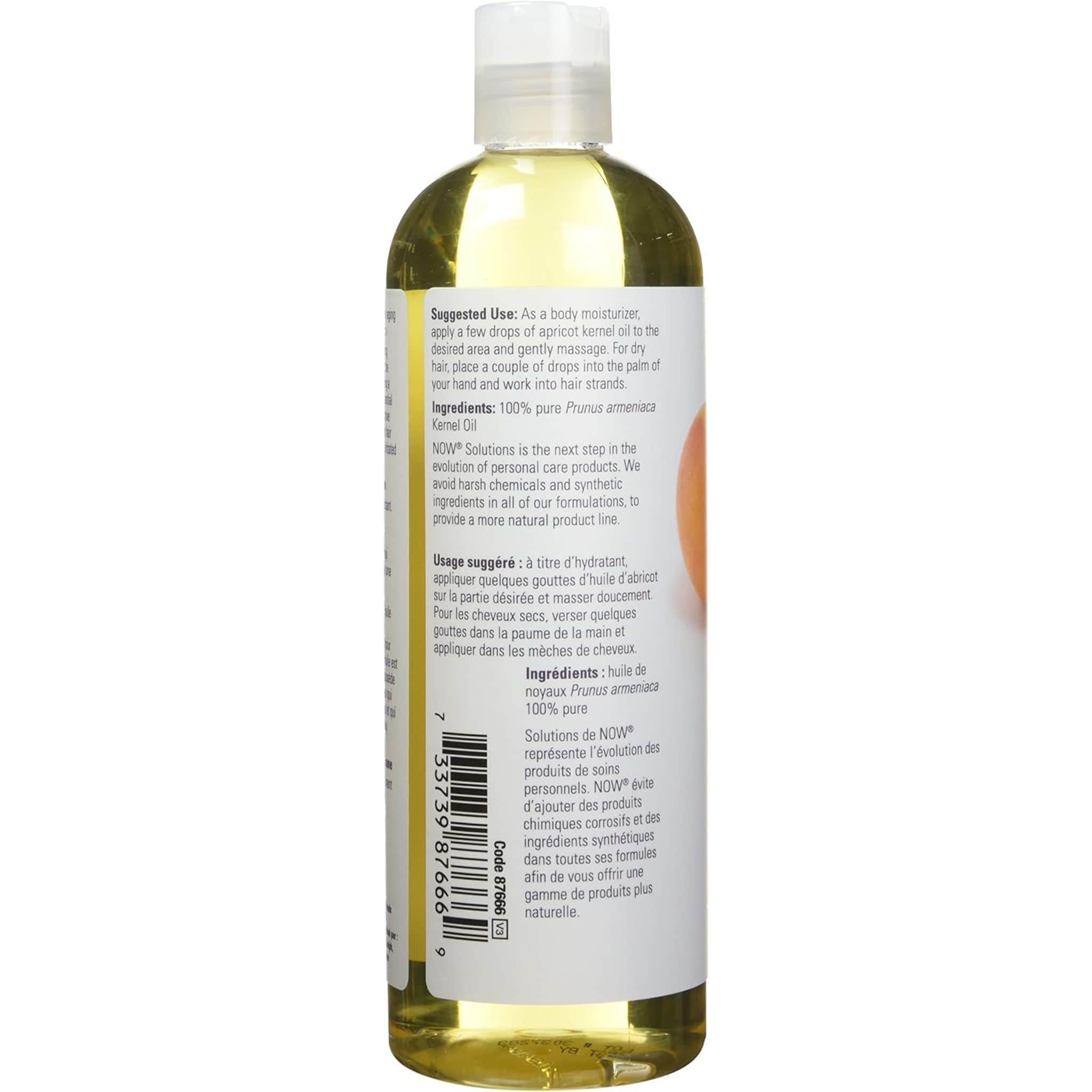NOW Apricot Oil, 100% Pure Apricot Kernel Oil Moisturizing Oil, Softens Fine Lines, Treats Dry Hair - Image 7