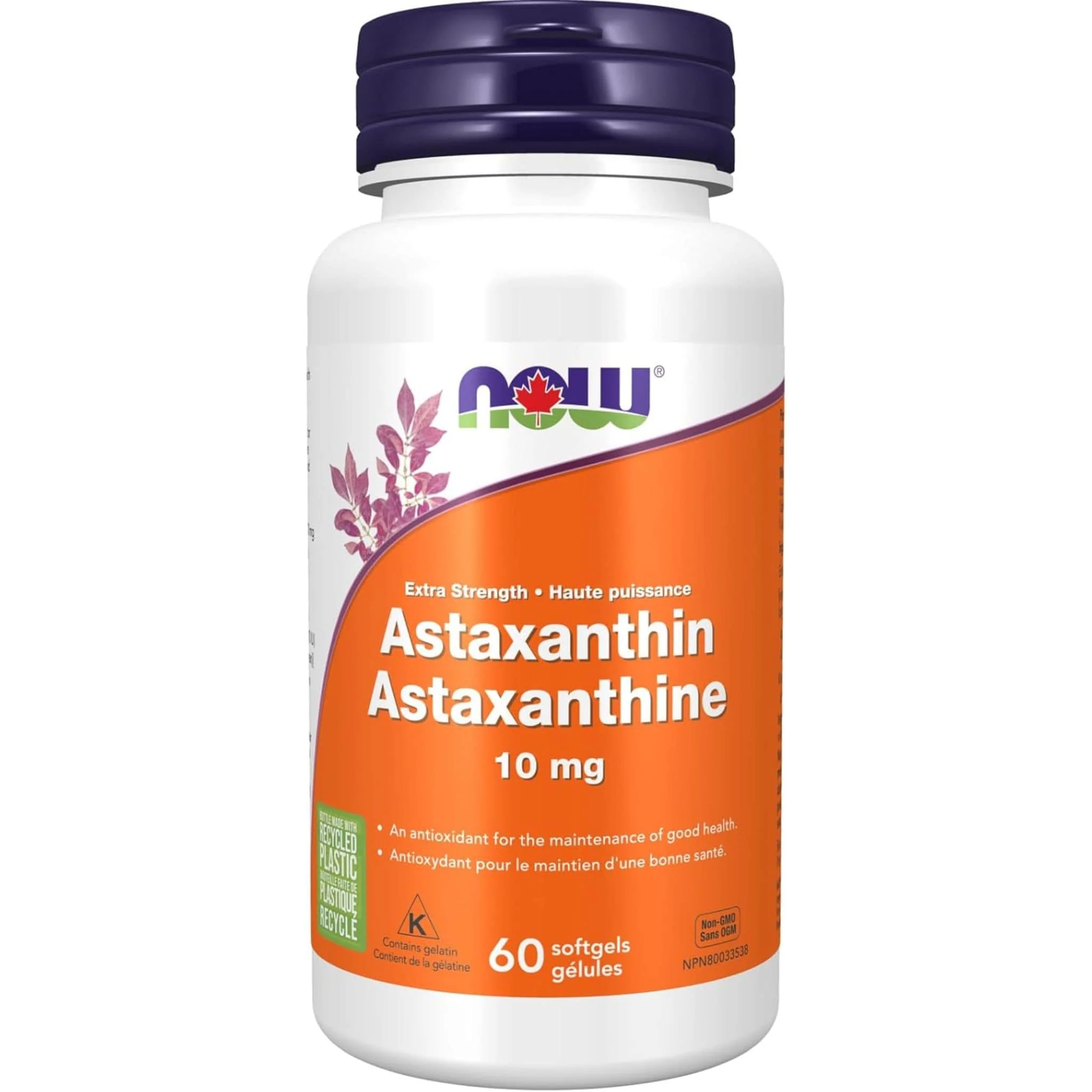 NOW Astaxanthin 10mg, 60 Softgels