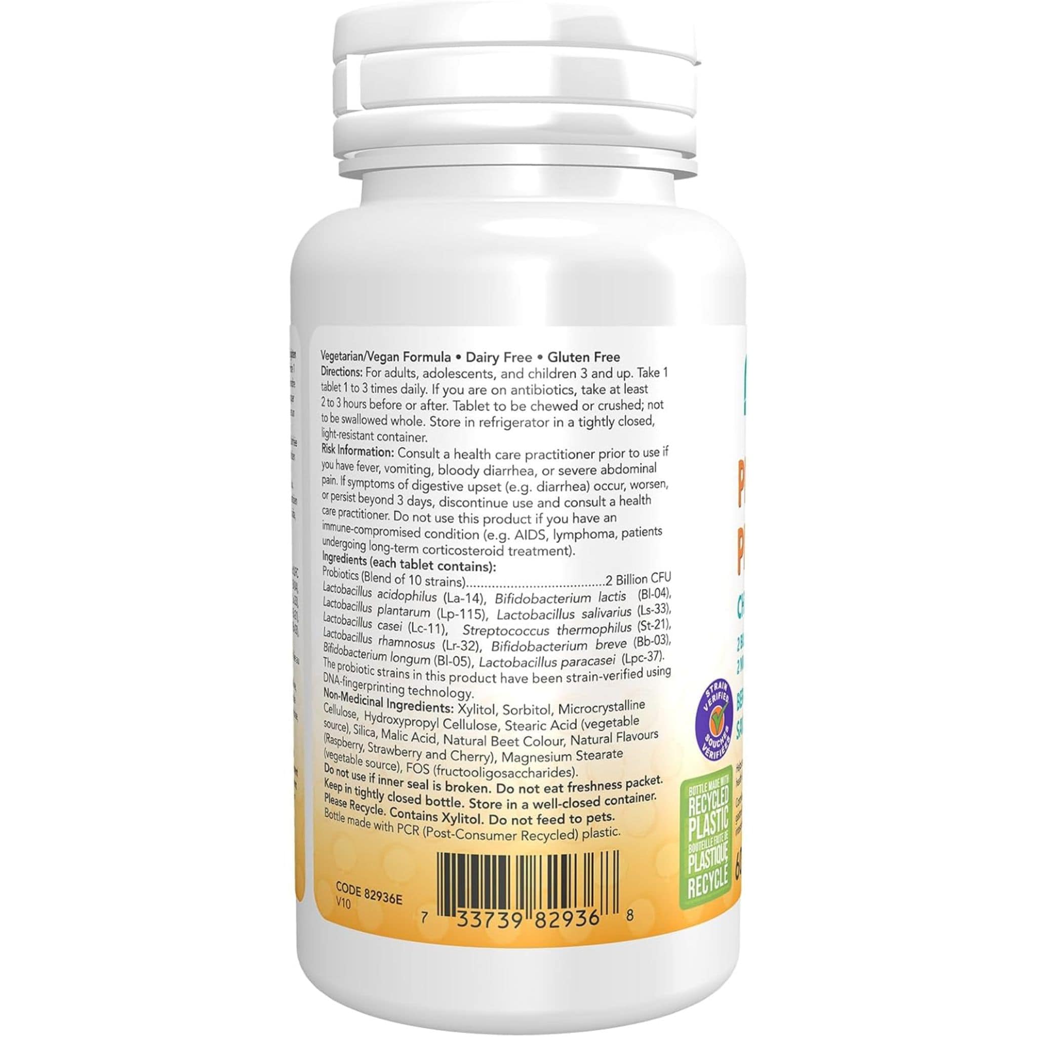 NOW Kids Chewable Probiotic 2 Billion, Delicious Berry Flavour, 60 Chewable Tablets - Image 4