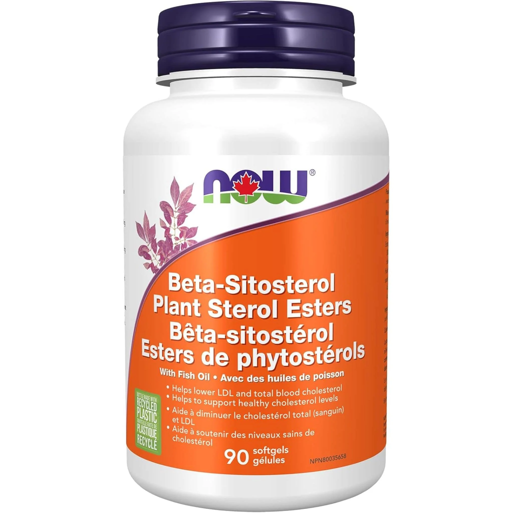 NOW Beta Sitosterol with Fish Oil, 90 Softgels